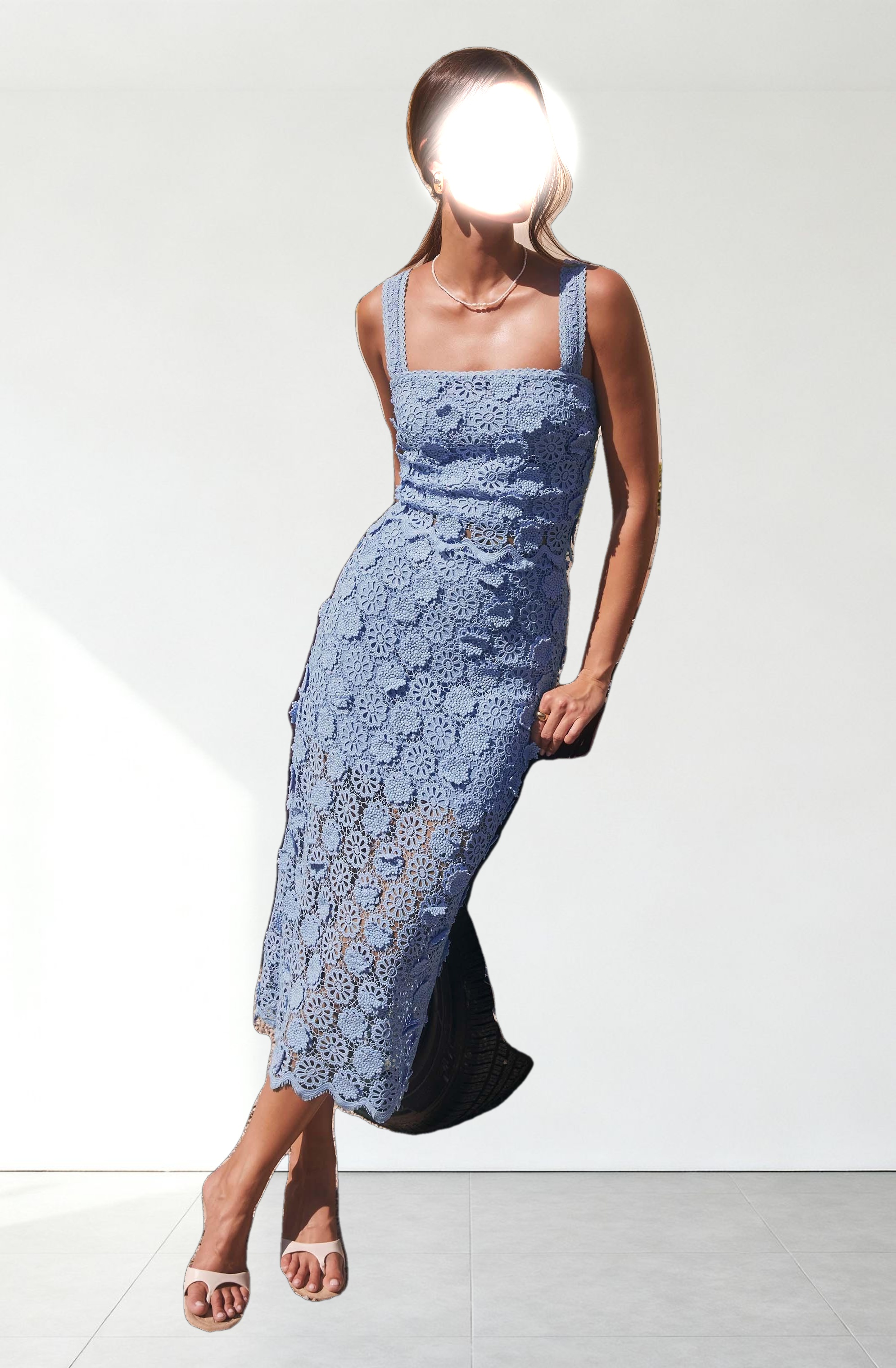 Jonae Crochet Lace Midi Skirt