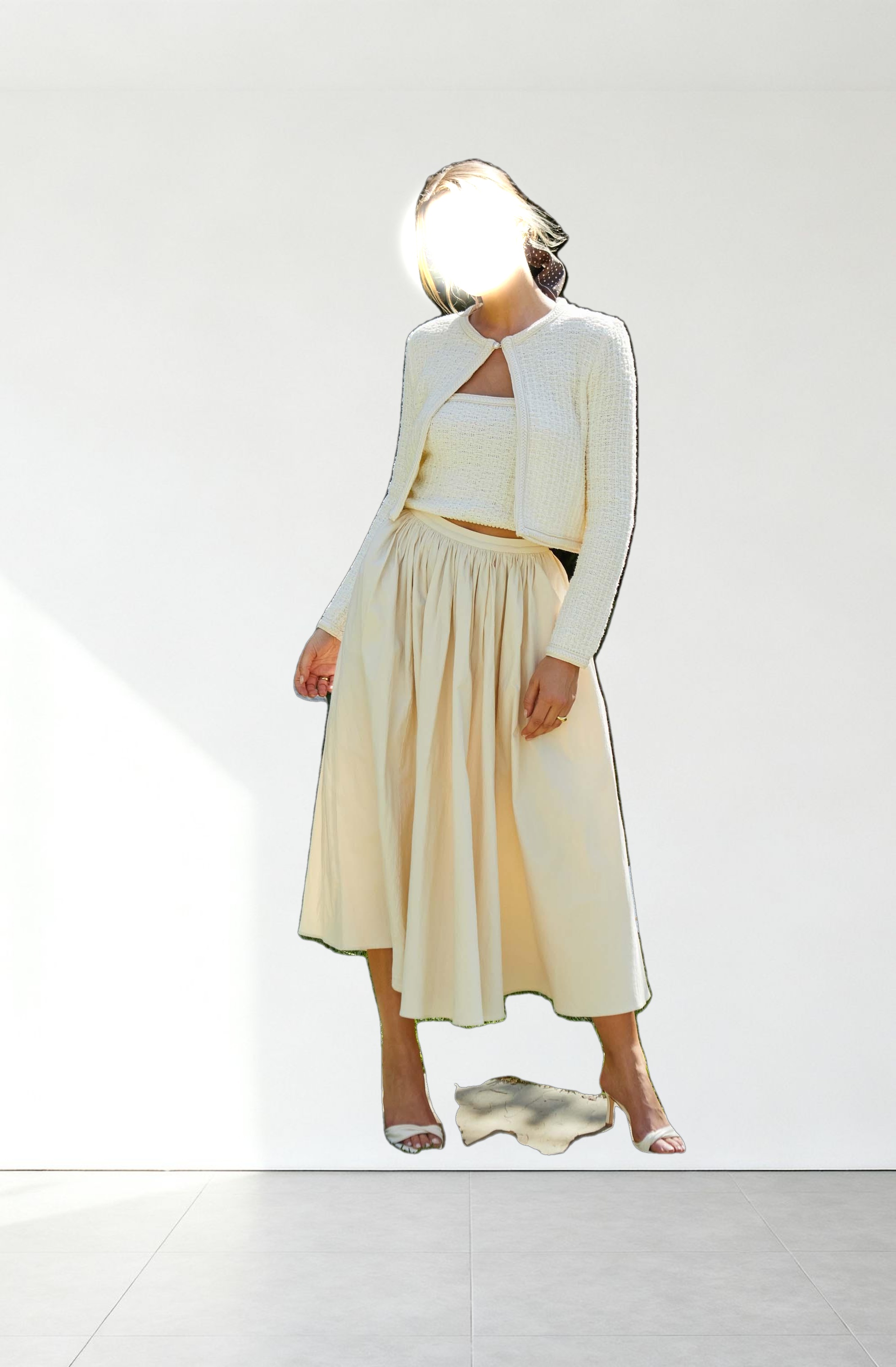 Attwell Pleated Midi Skirt