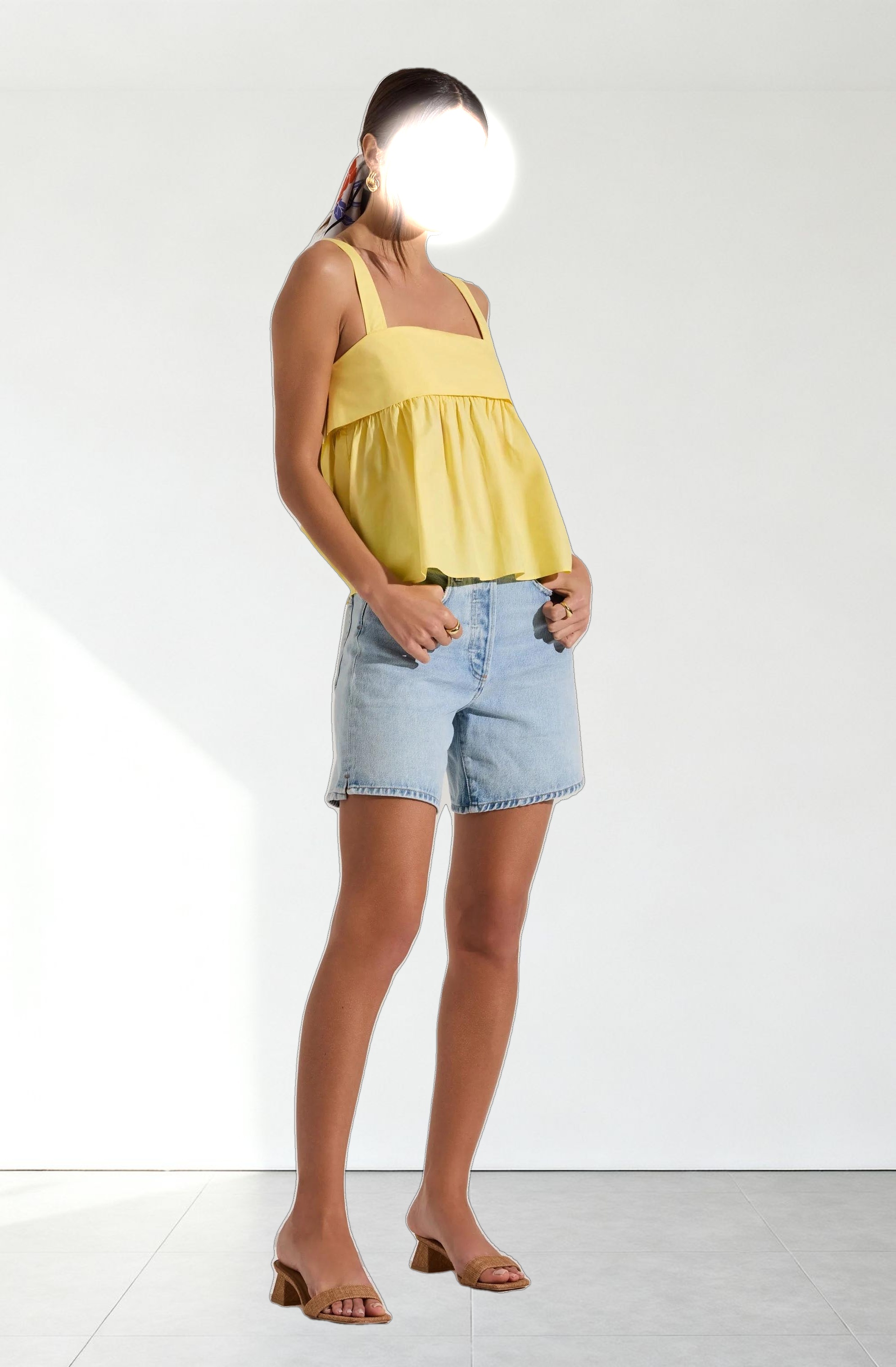 Square Neck Babydoll Top