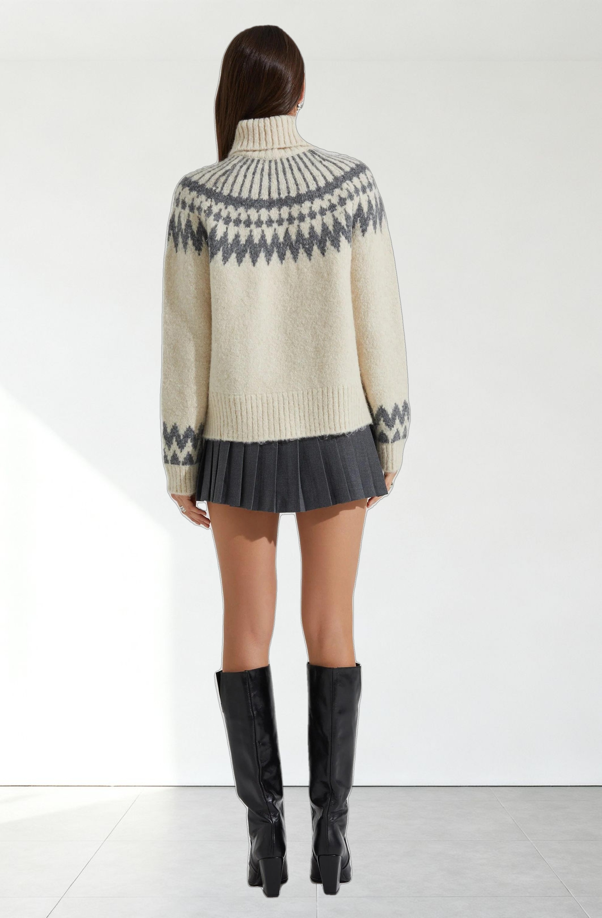 Leka Fair Isle Turtleneck Sweater