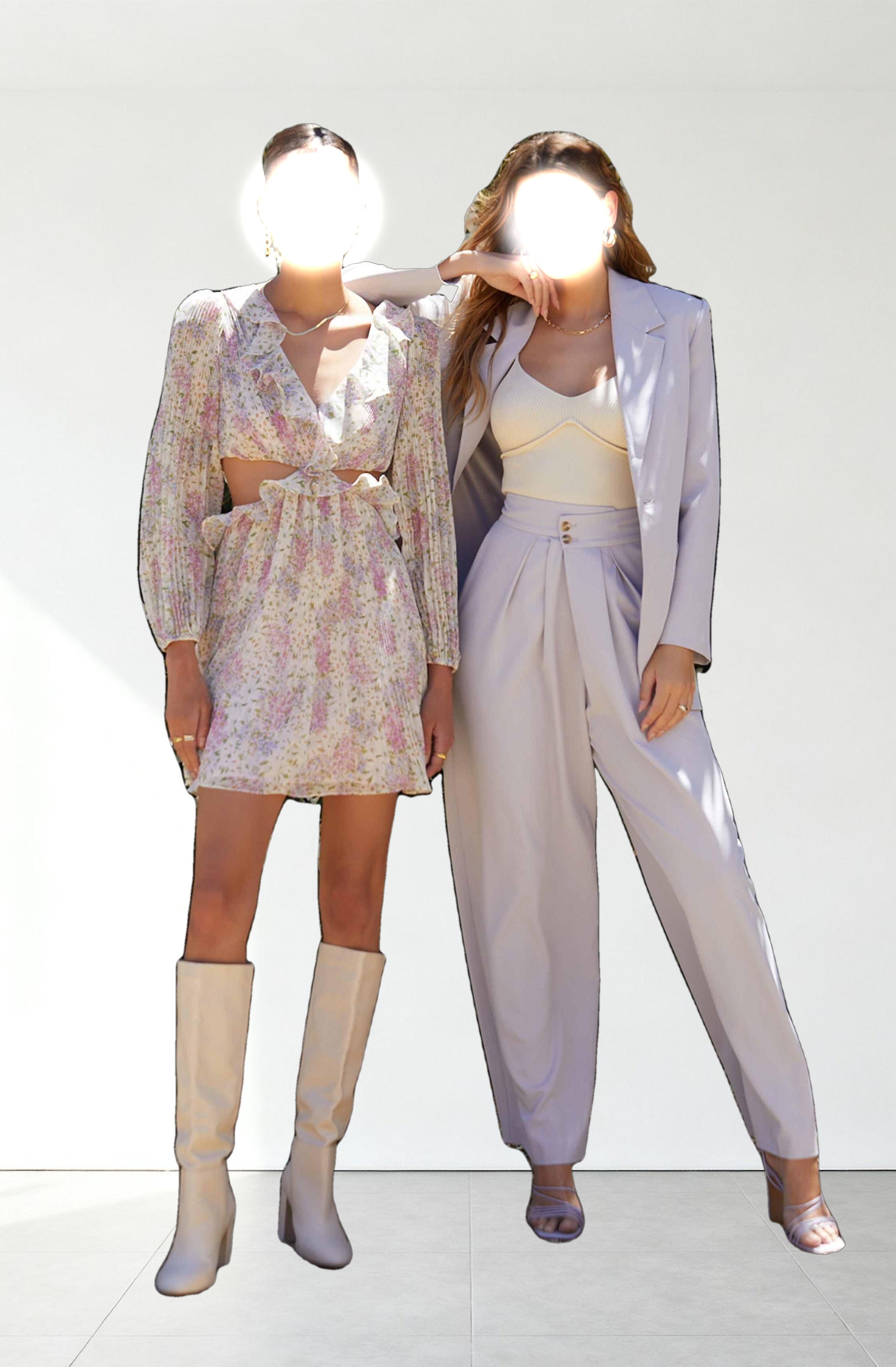 Boyfriend Criss Cross Pleated Wide Leg Pants