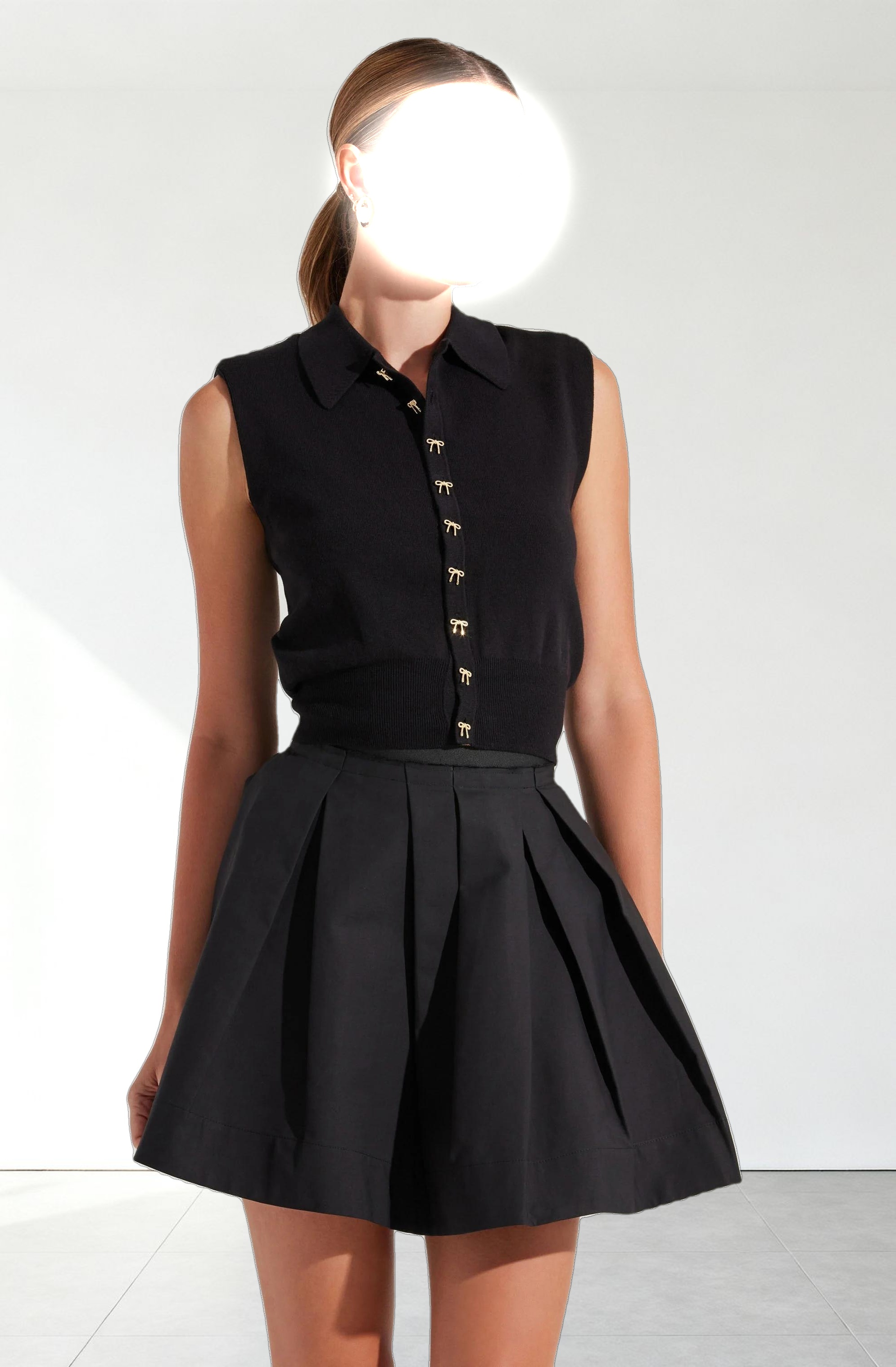 Kori Bow Embellished Sweater Top