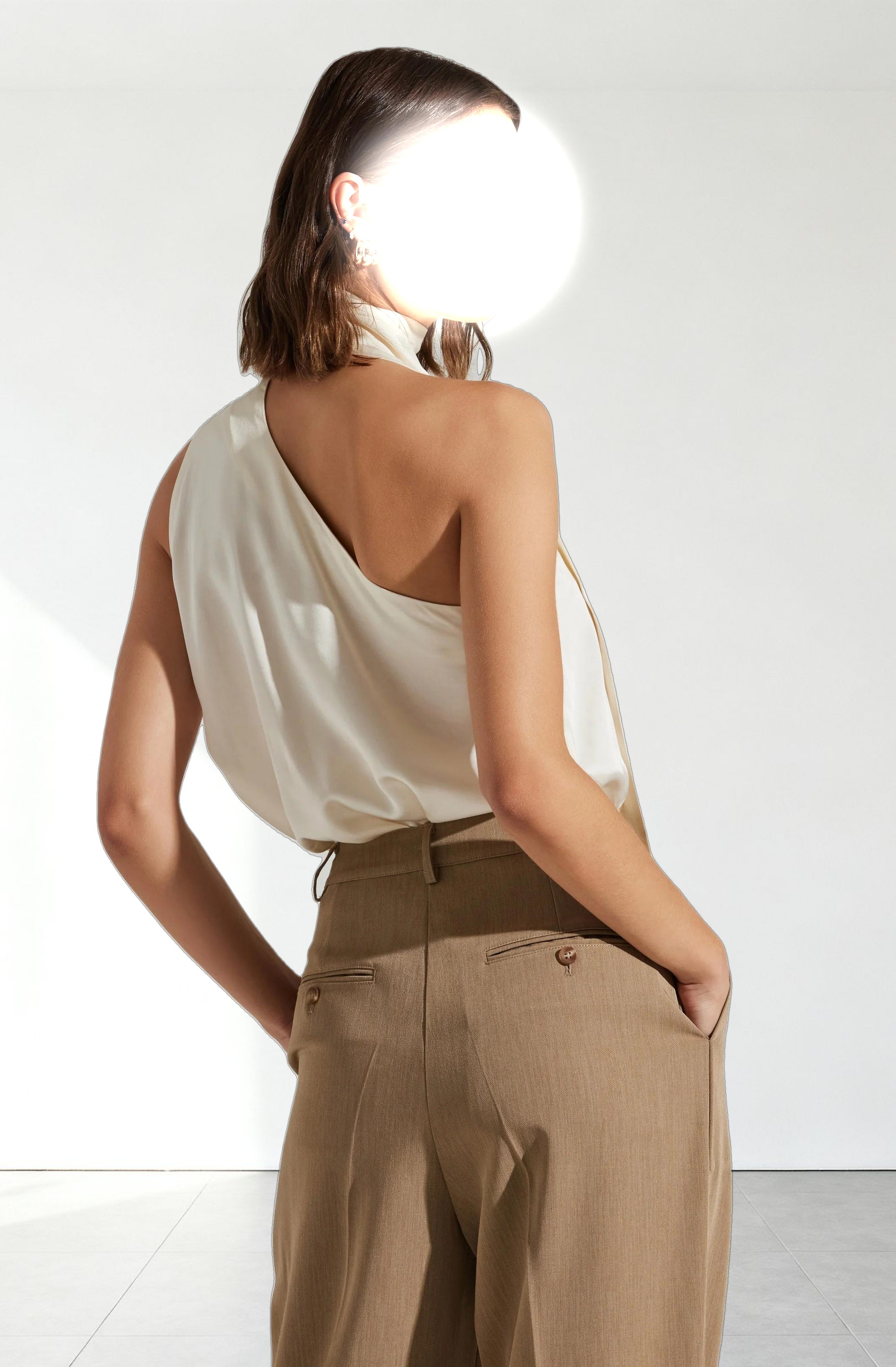 Partia Scarf Detail Asymmetric Top