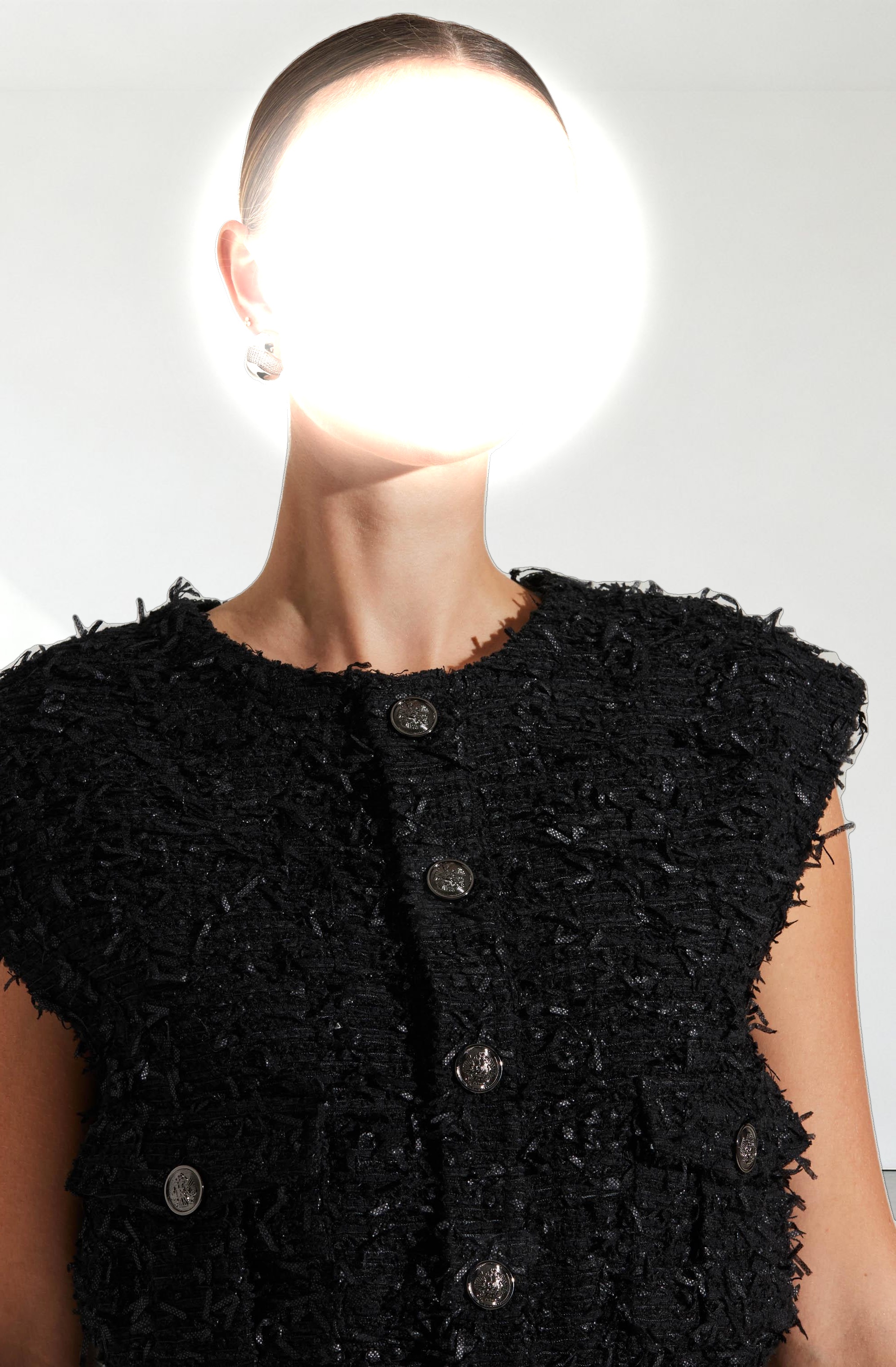 Pedrine Textured Tweed Vest