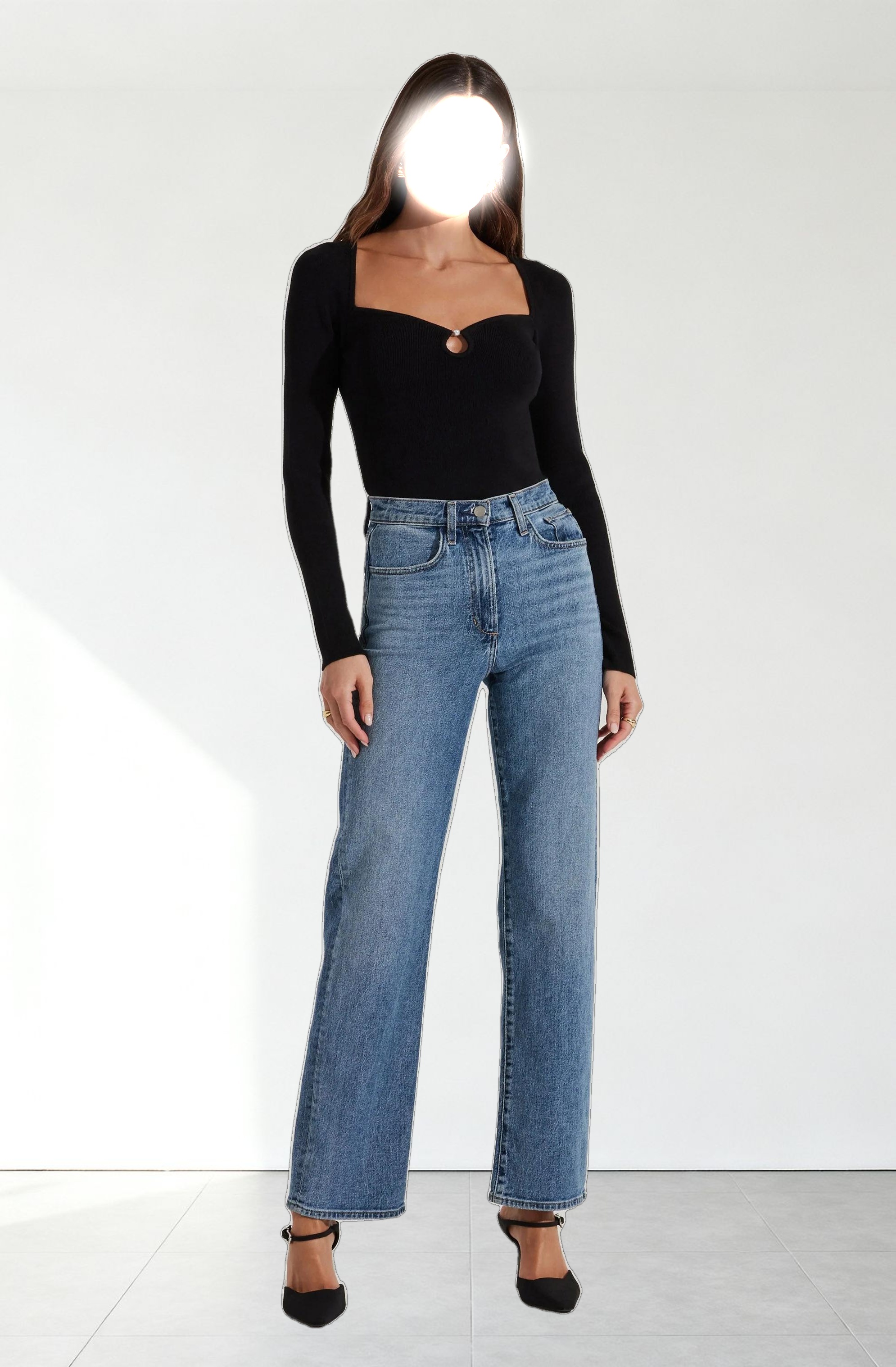 Pearl Detail Fine Knit Sweater