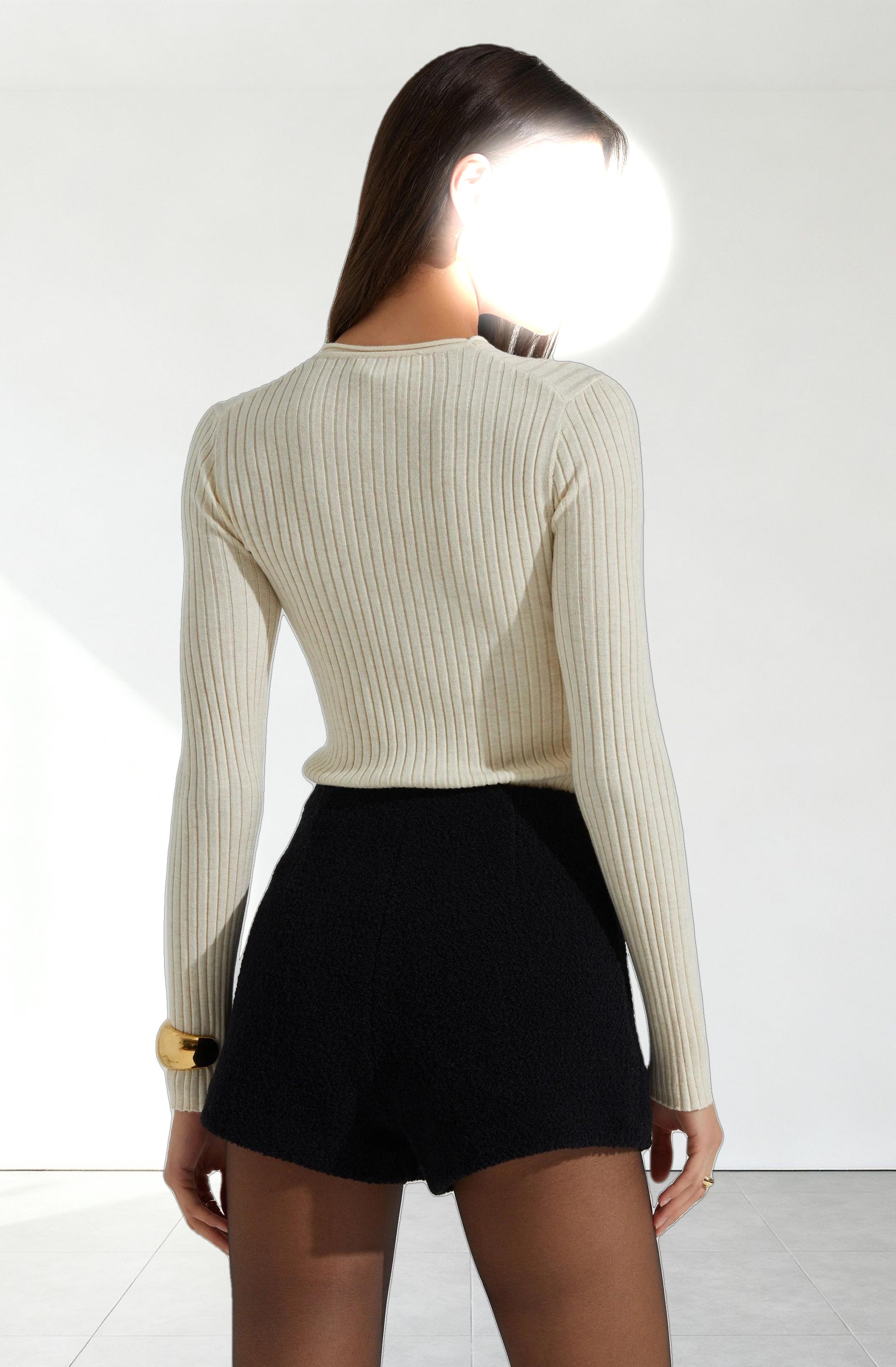 Reece Ribbed Long Sleeve Sweater