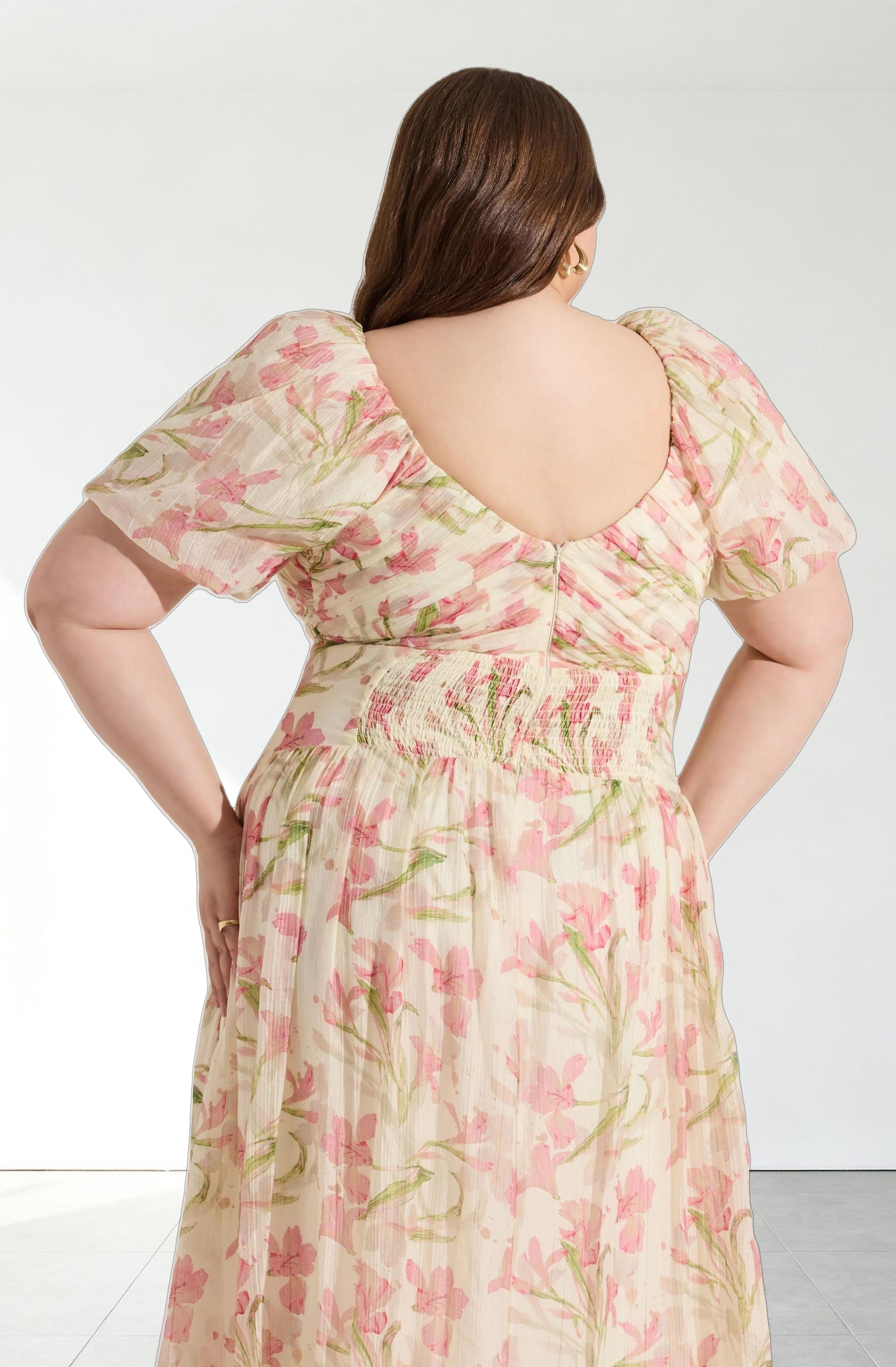 Sasilia Floral Puff Sleeve Dress