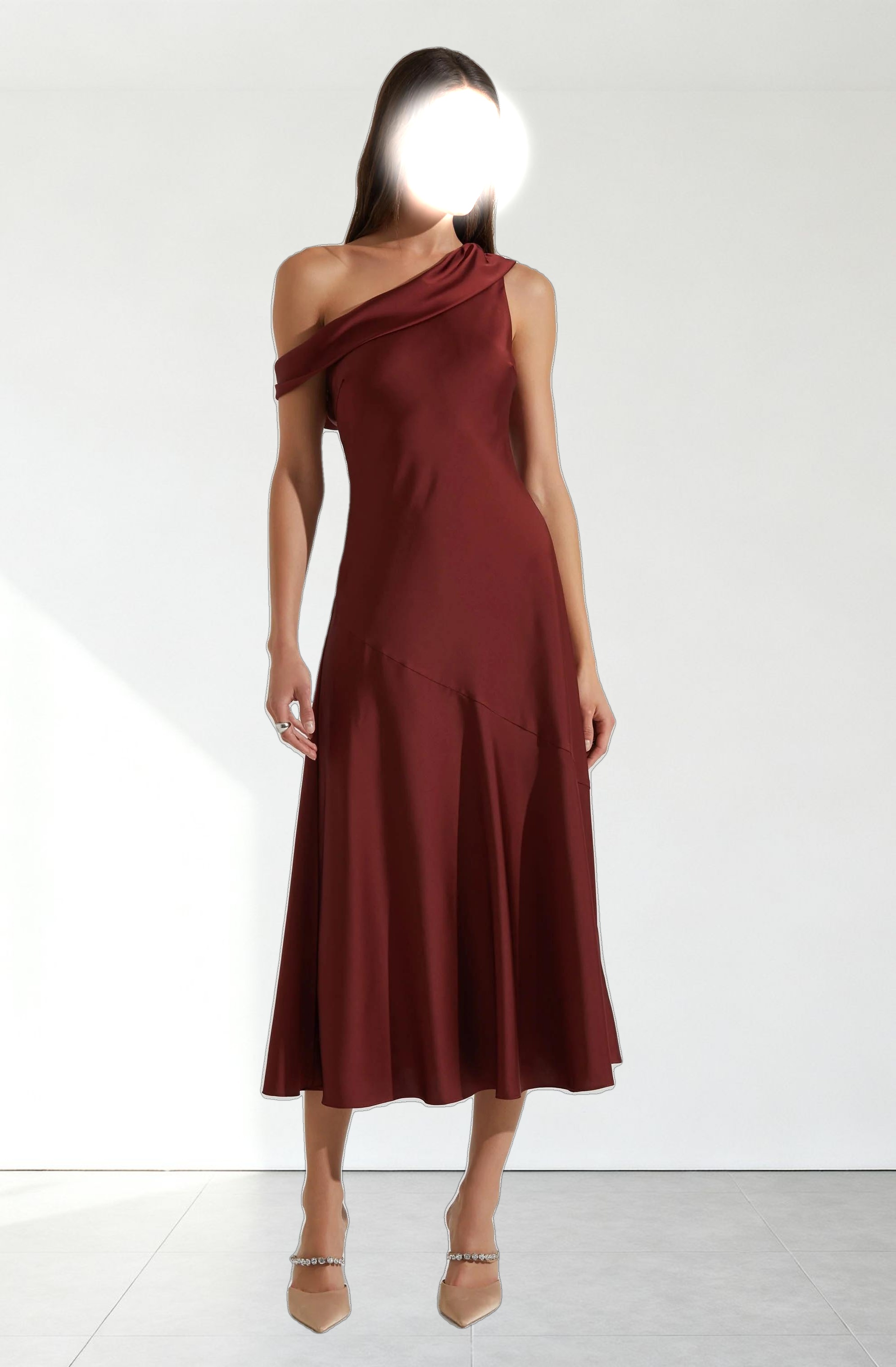 Orissa Satin Off Shoulder Dress