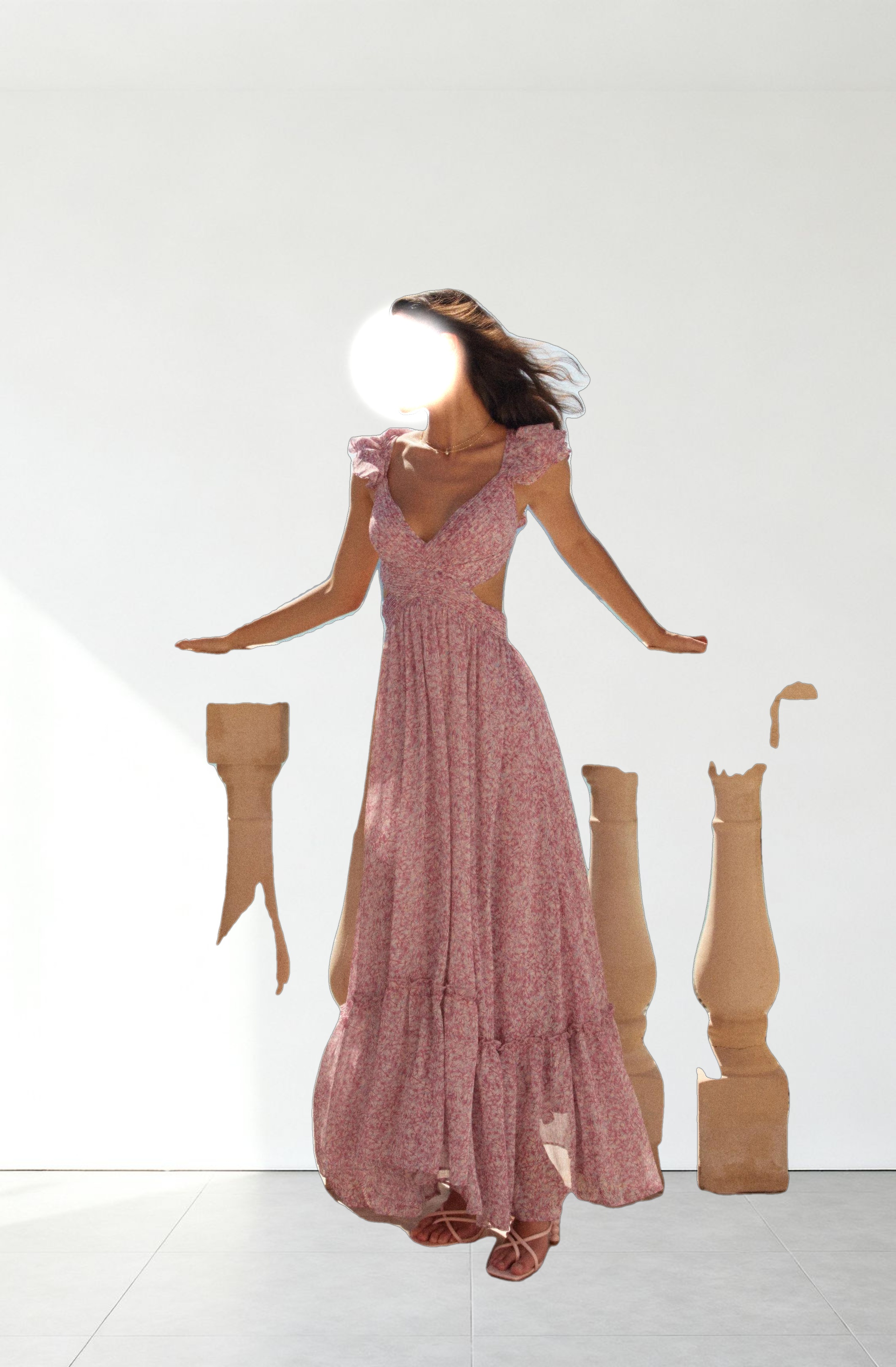 Primrose Floral Strappy Back Maxi Dress