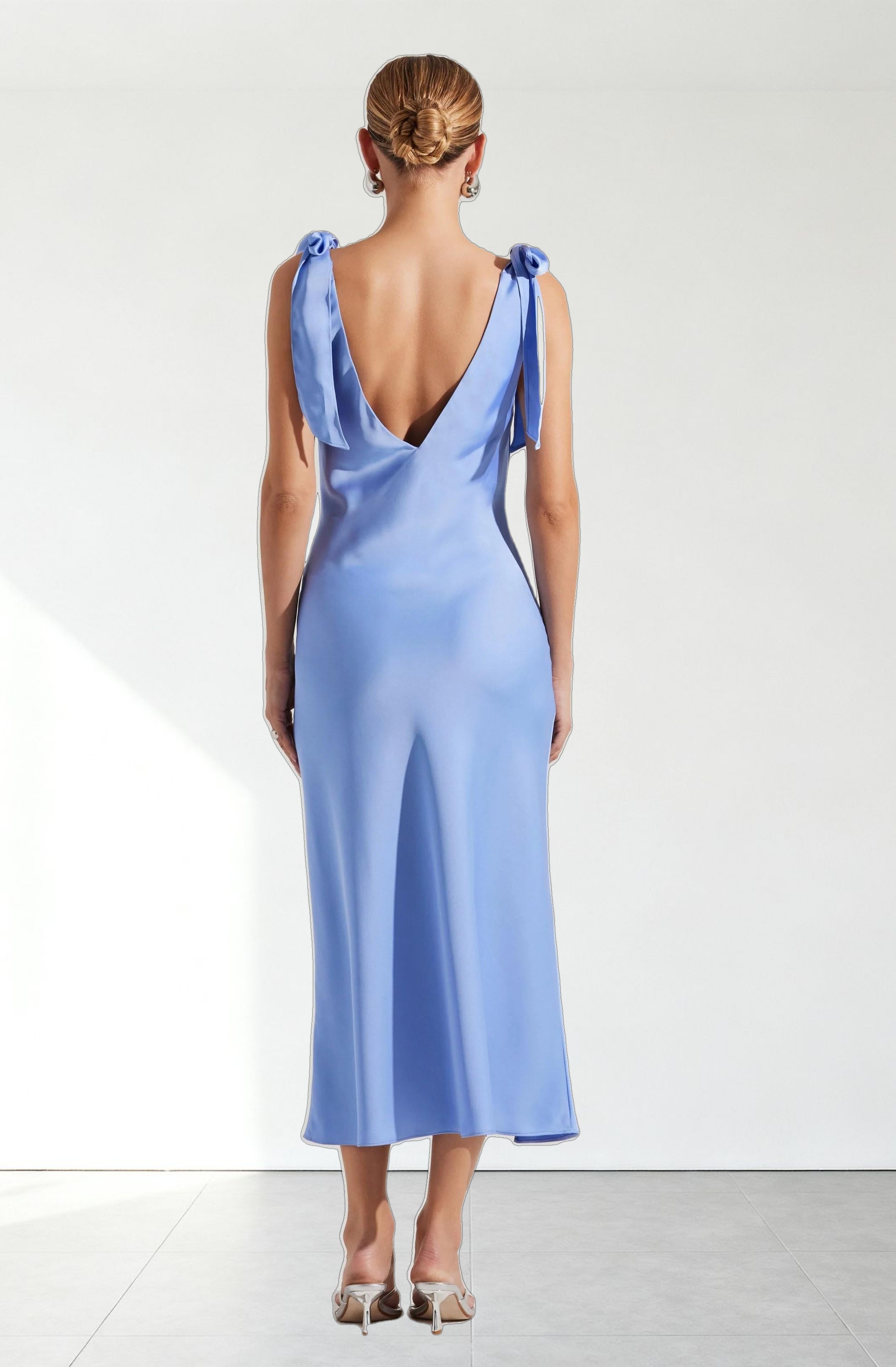 Allexina Satin Midi Dress