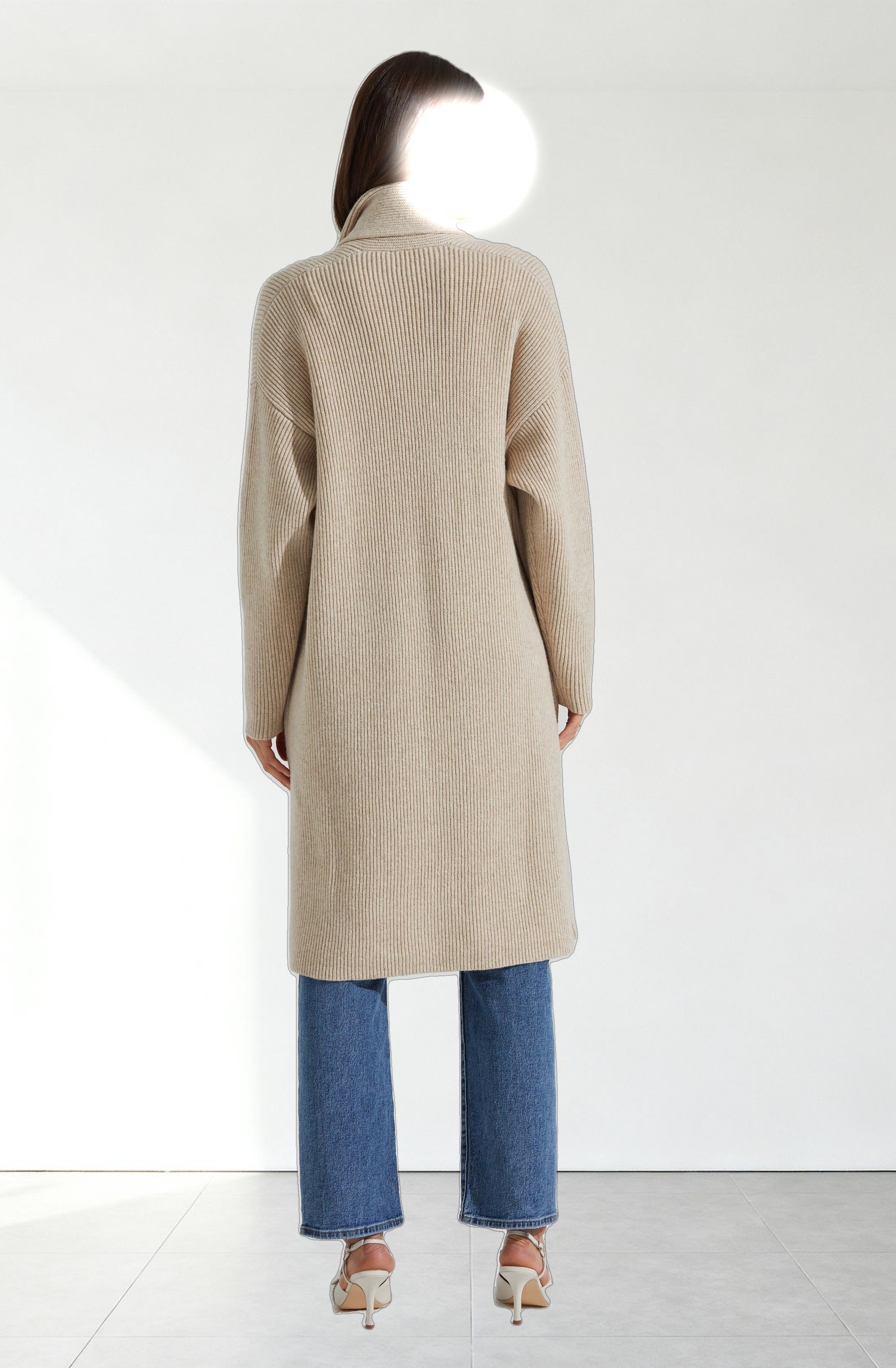 Noemi Ribbed Scarf Cardigan