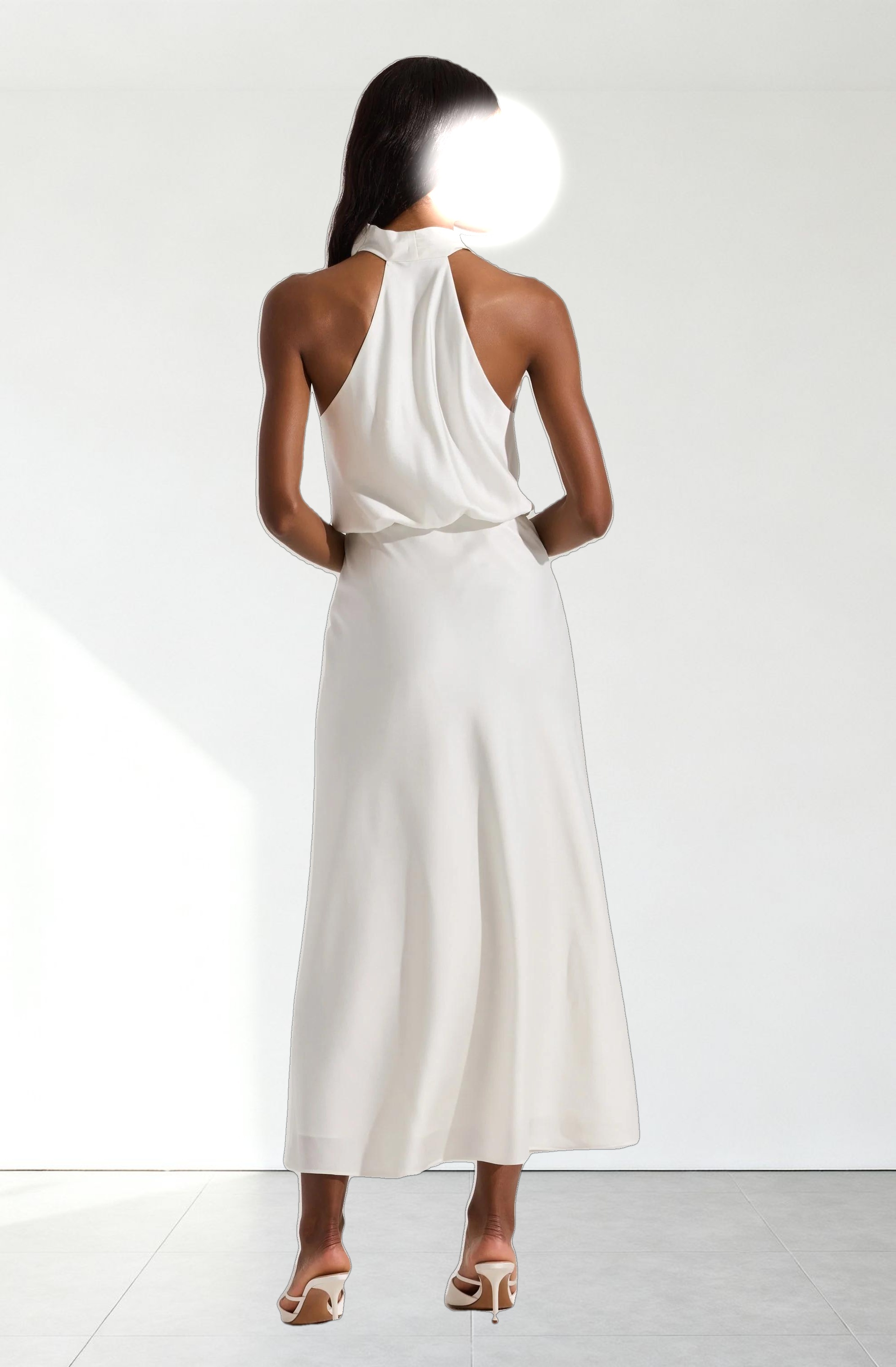 Jelyn Satin Midi Dress