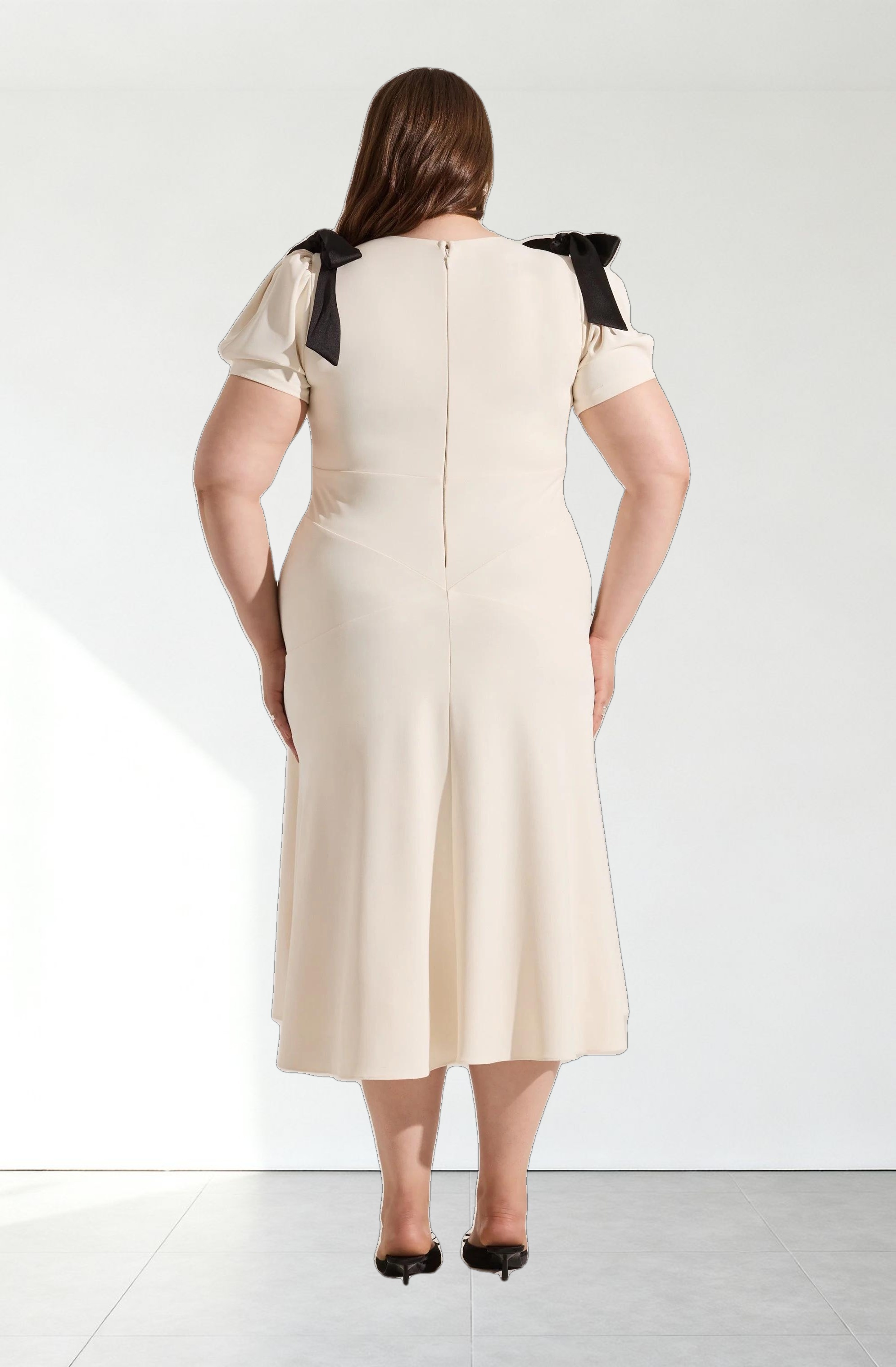 Ciela Bow Puff Sleeve Dress