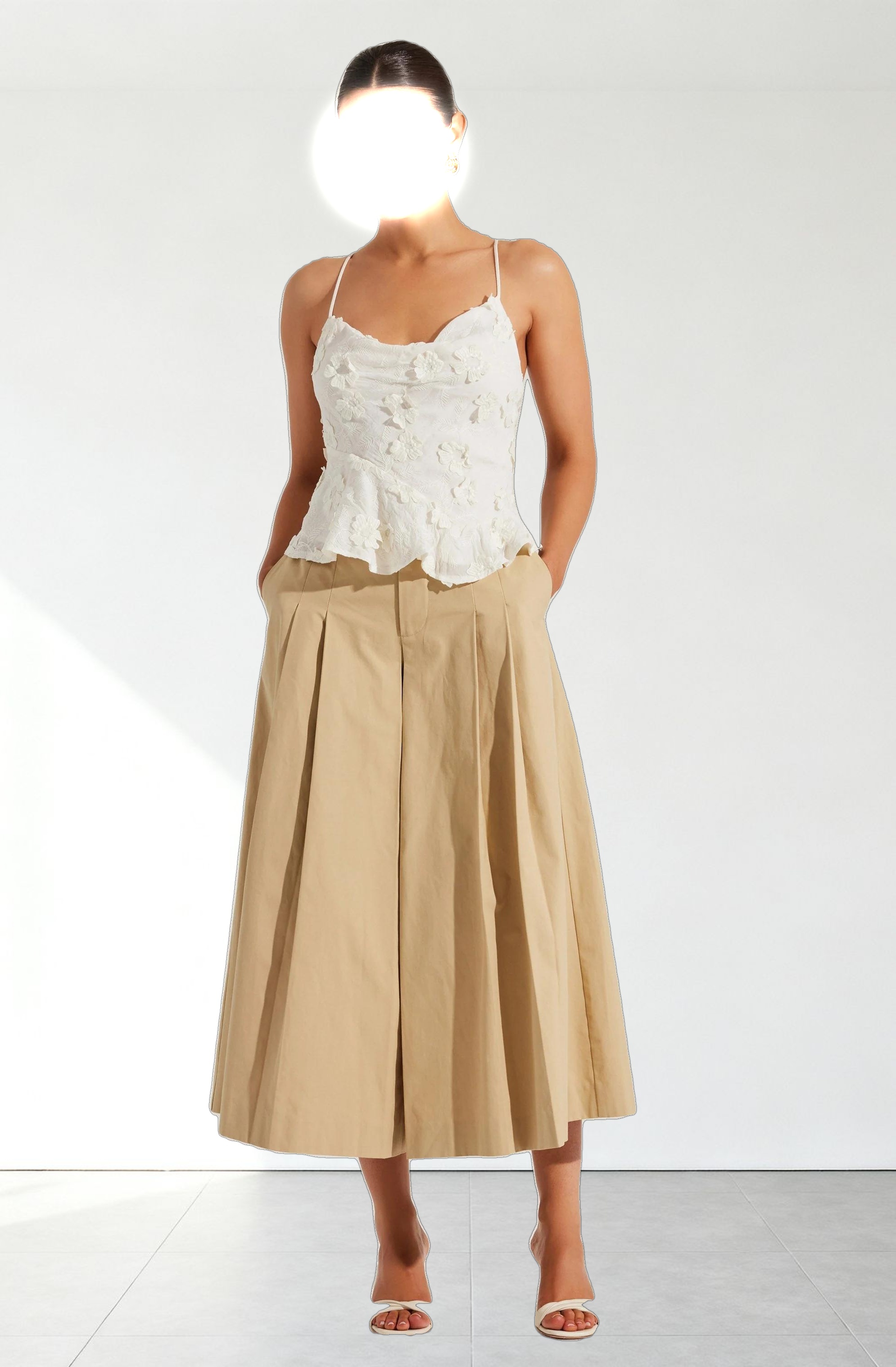 Everli Floral Appliqué Camisole Top