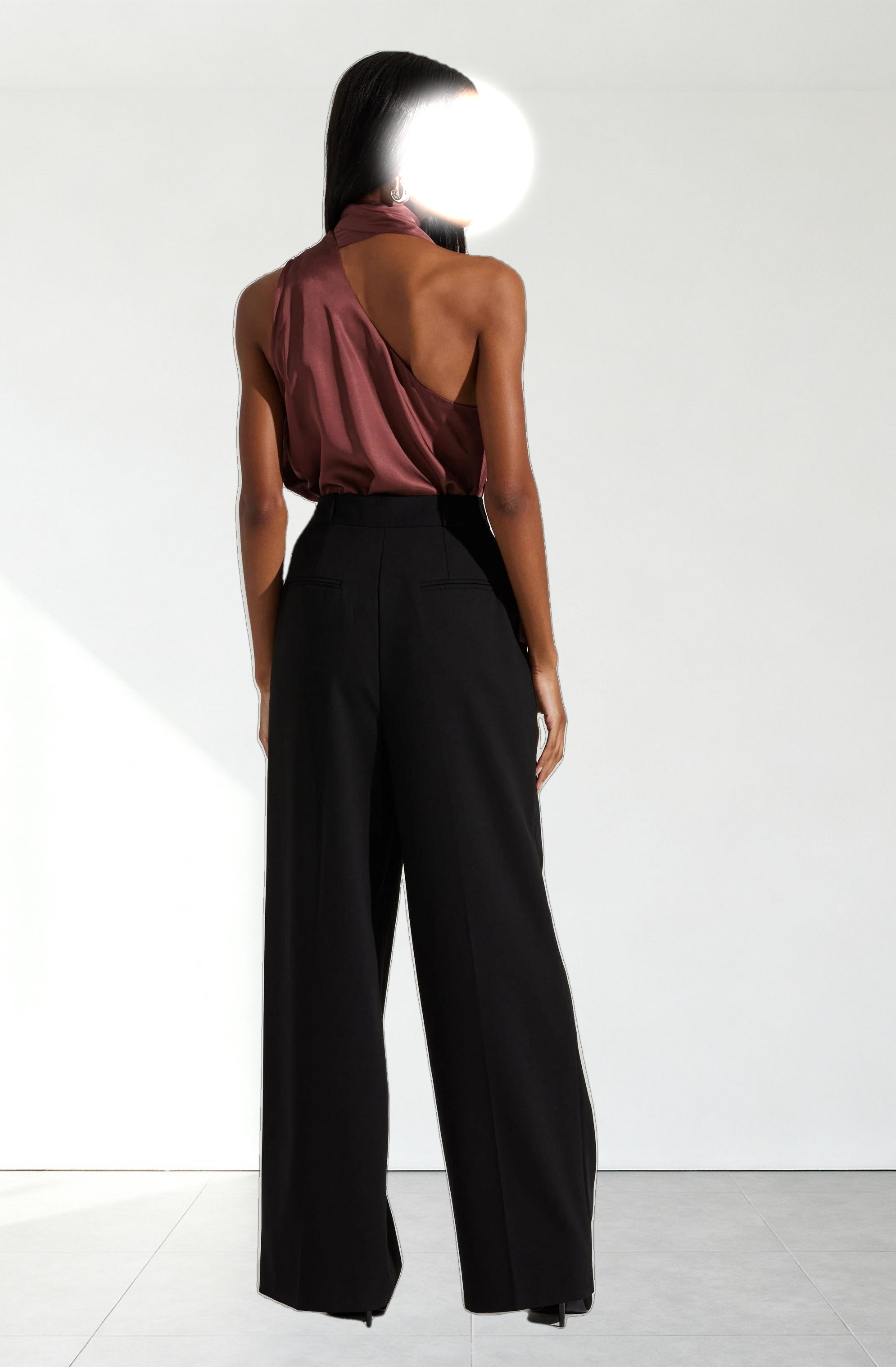 Partia Scarf Detail Asymmetric Top