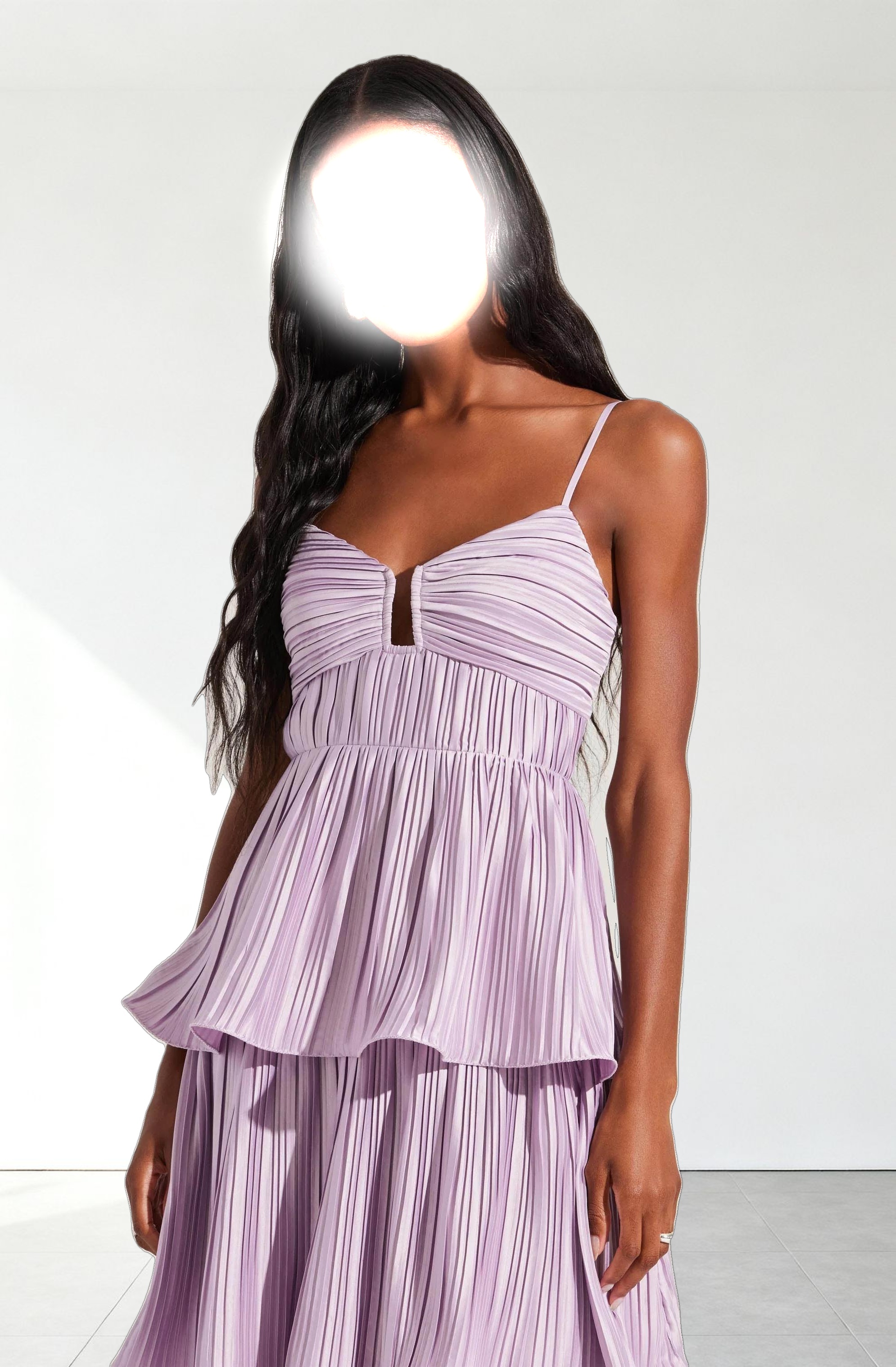 Lupin Pleated Tiered Maxi Dress