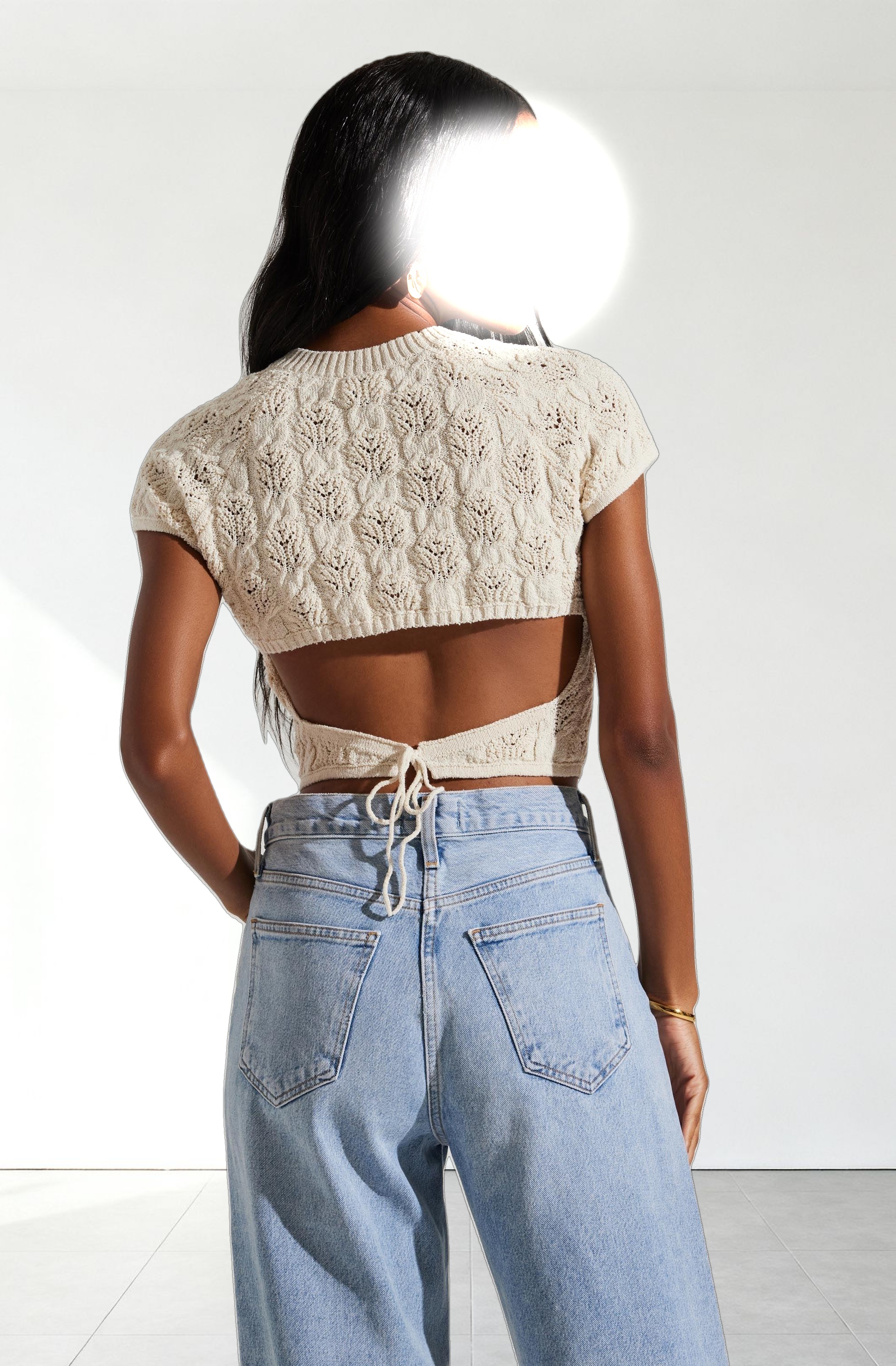 Alda Cropped Sweater Top