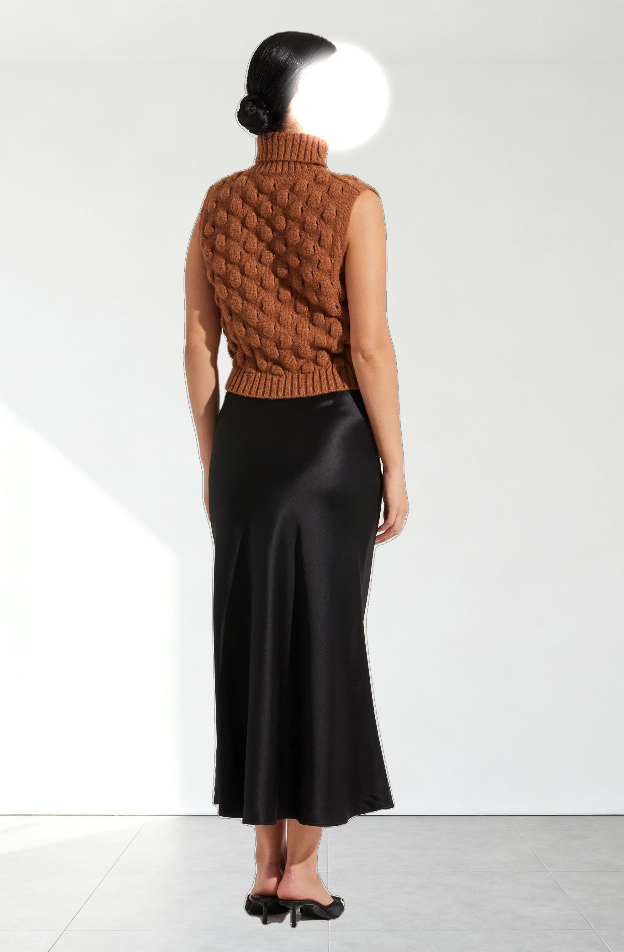 Textured Turtleneck Sweater Vest