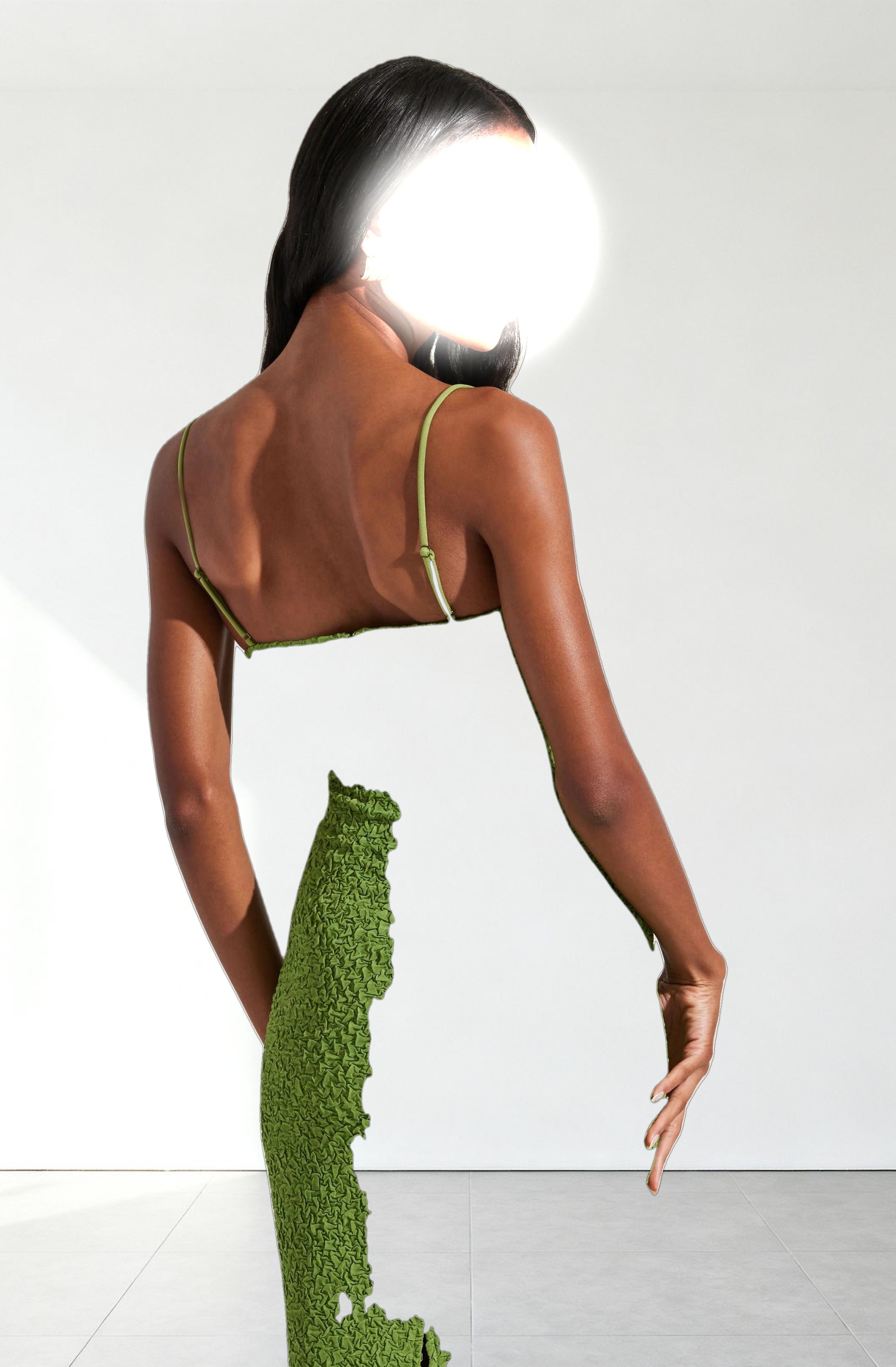 Textured Bustier Midi Dress