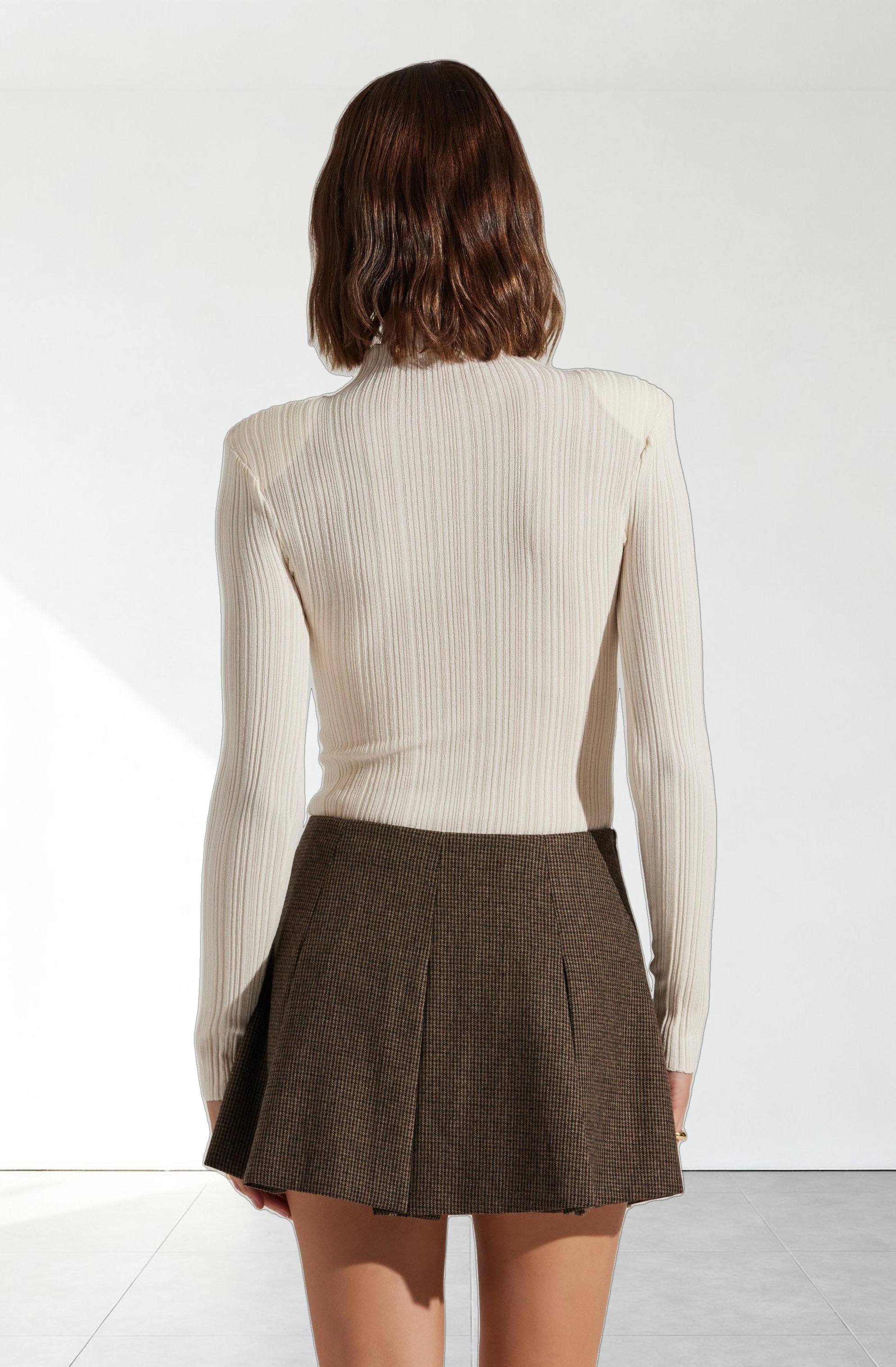 Roslin Ribbed Mock Neck Sweater