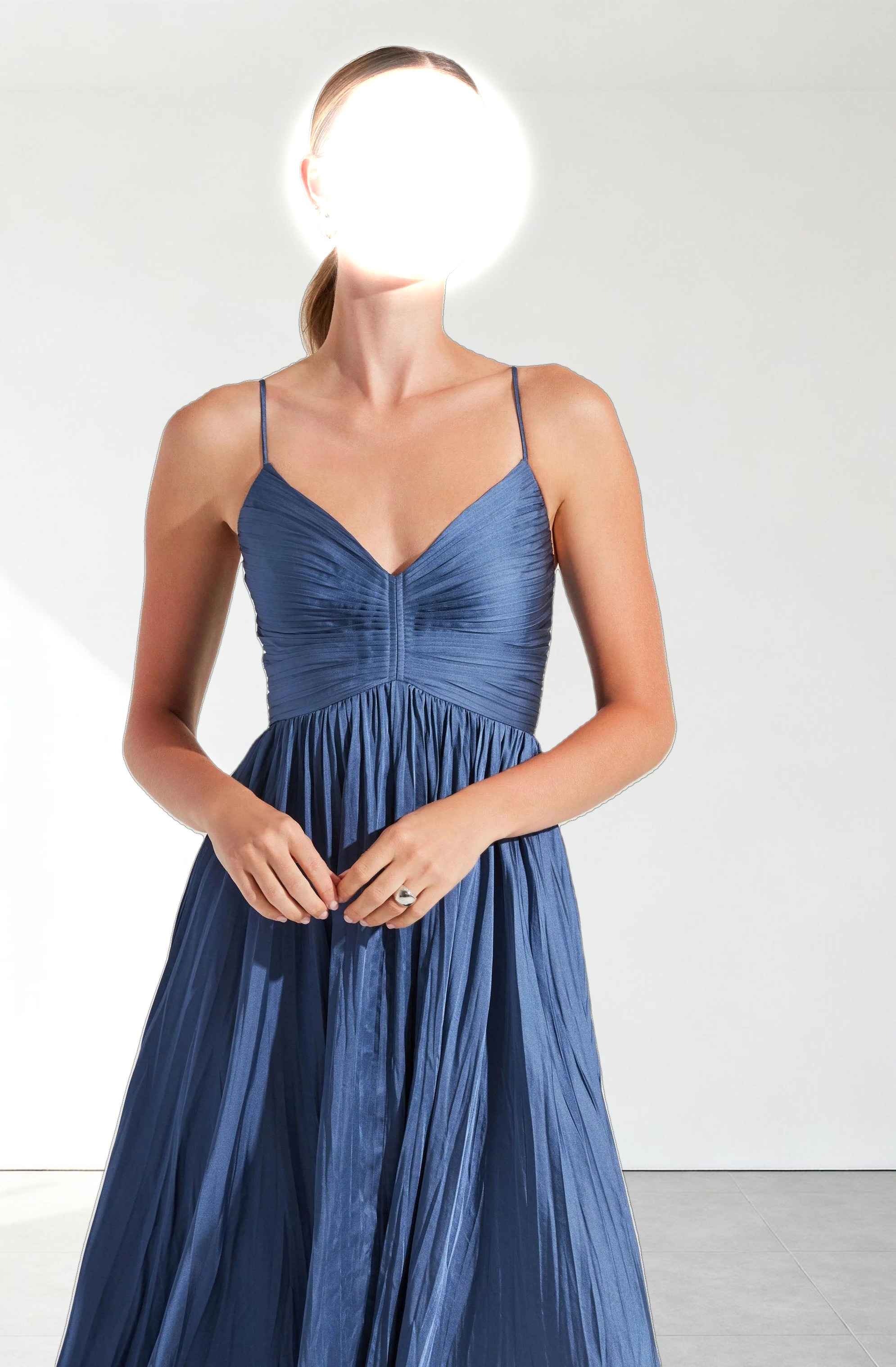 Maeve Pleated Midi Dress