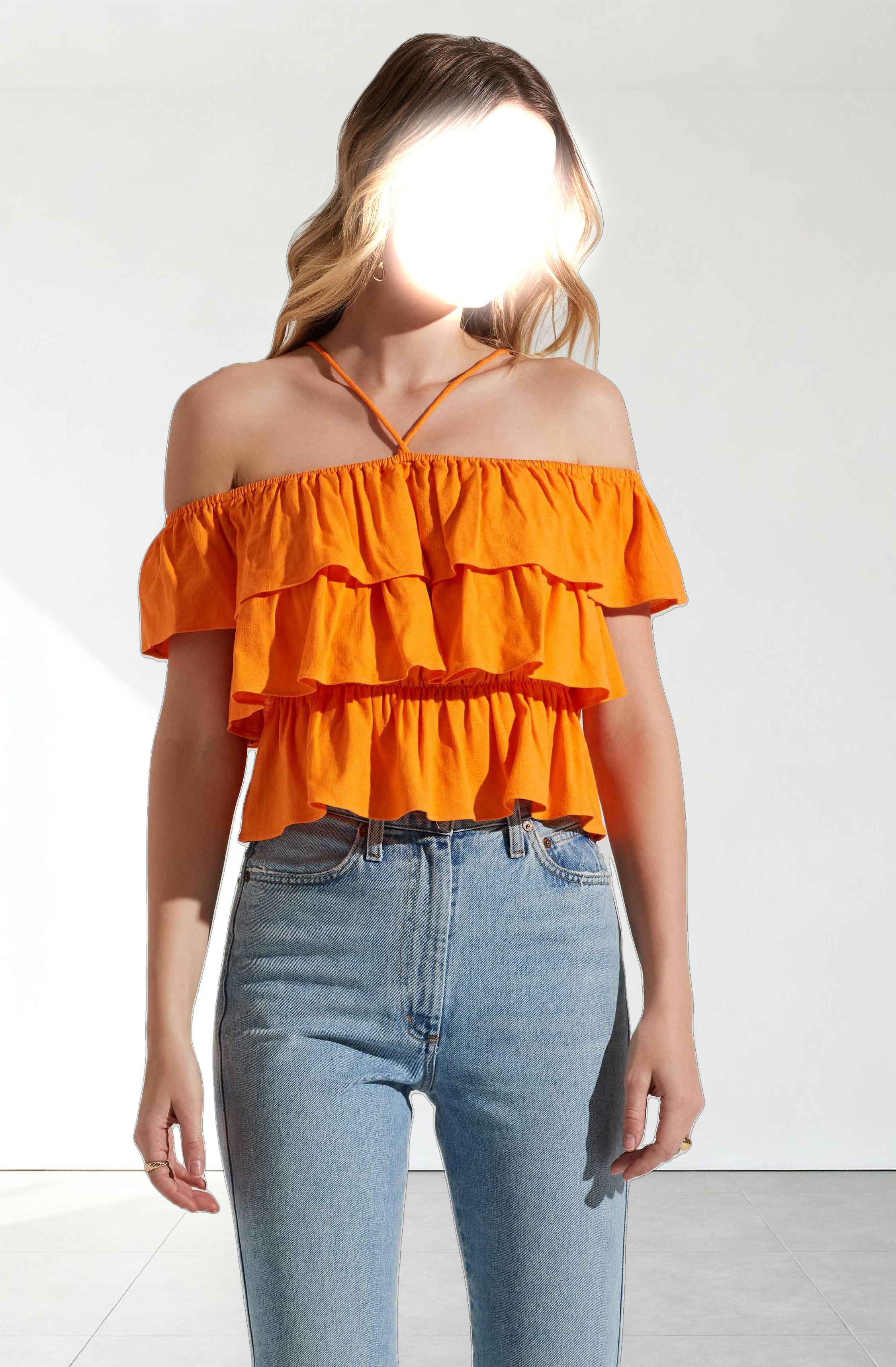 Halter Tiered Ruffle Top