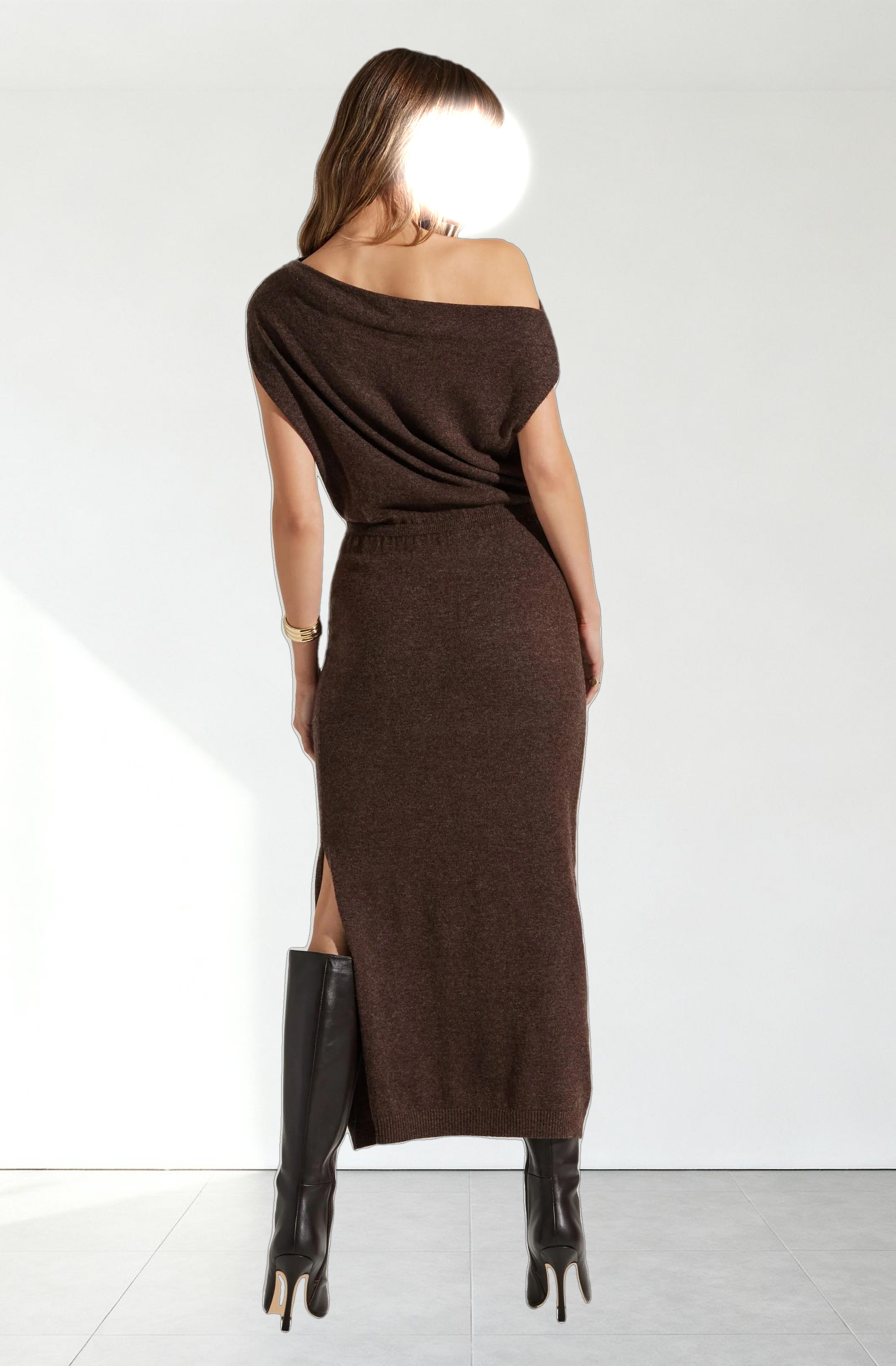 Val One Shoulder Sweater Dress