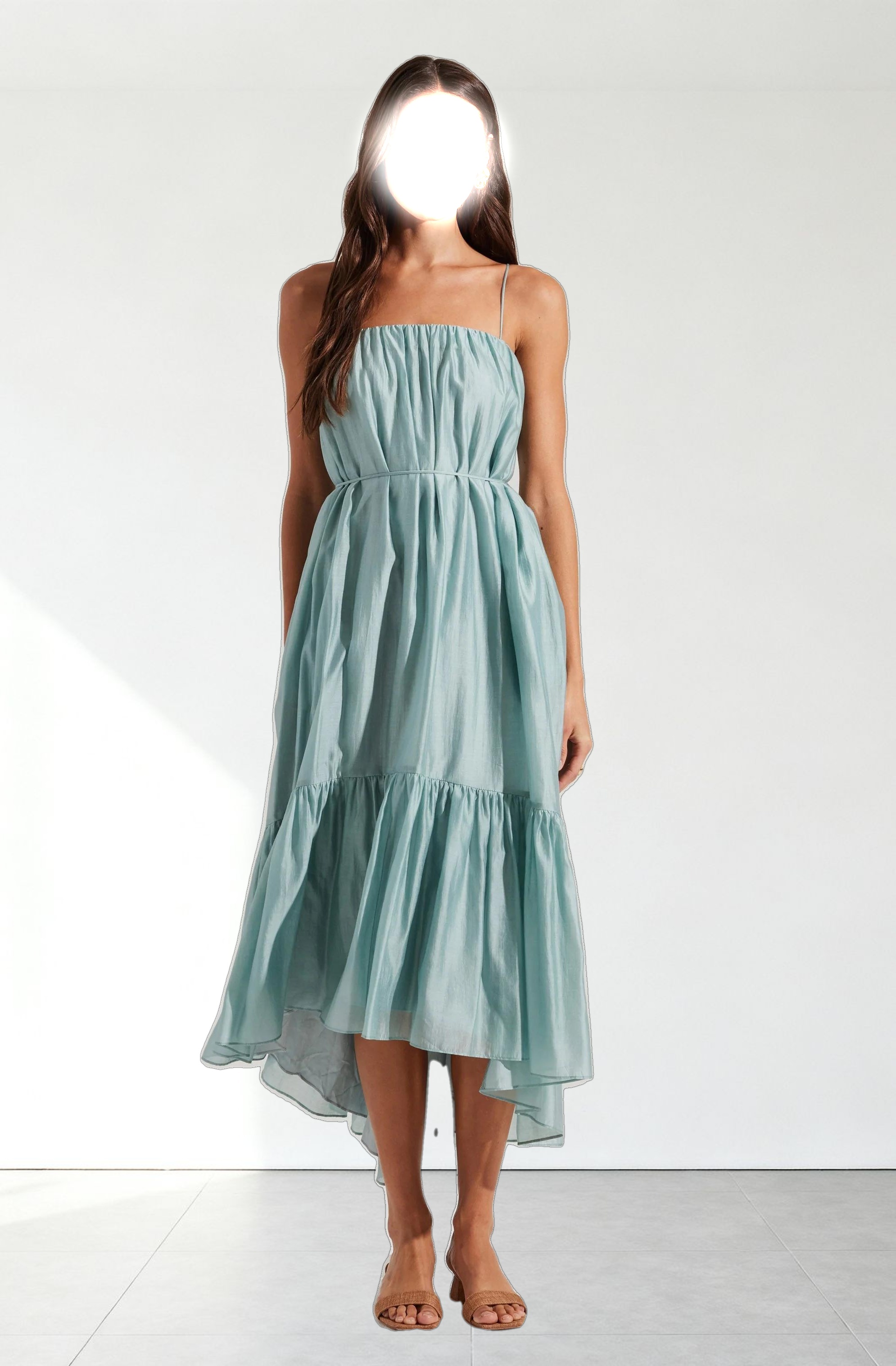 Elisha Tiered High-Low Maxi Dress