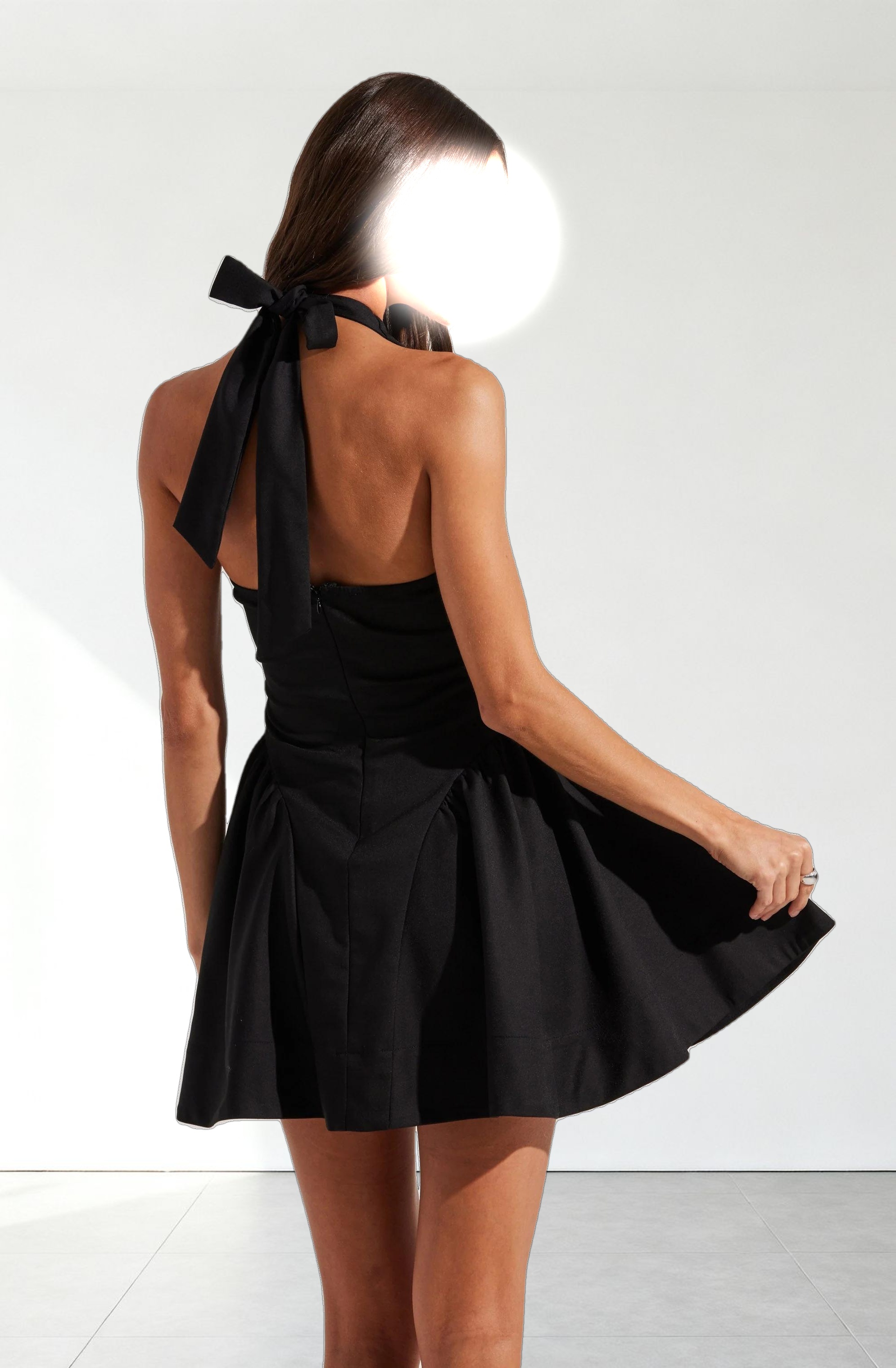 Meana V-Neck Halter Mini Dress