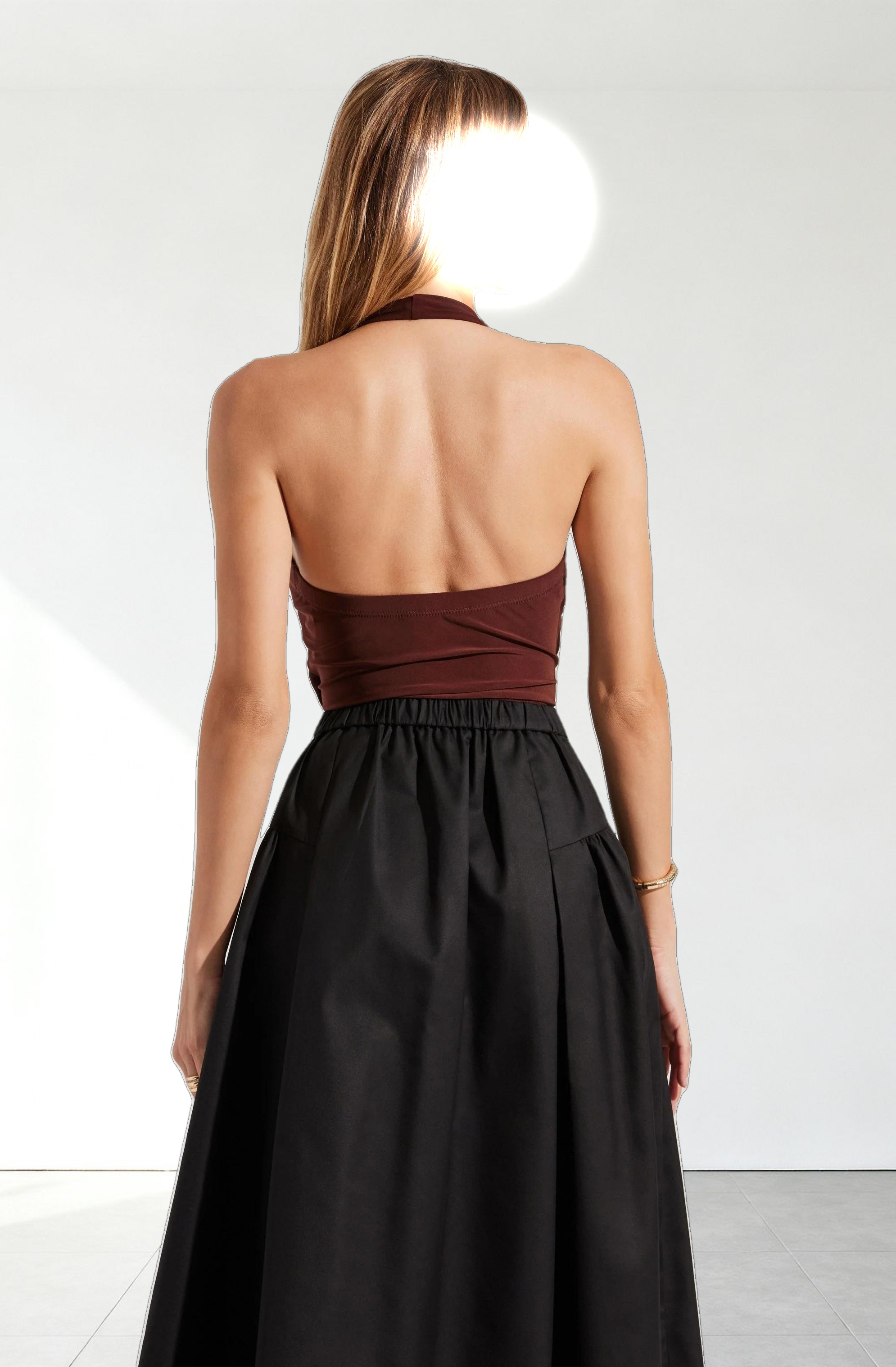 Dyanna Crossover Halter Bodysuit