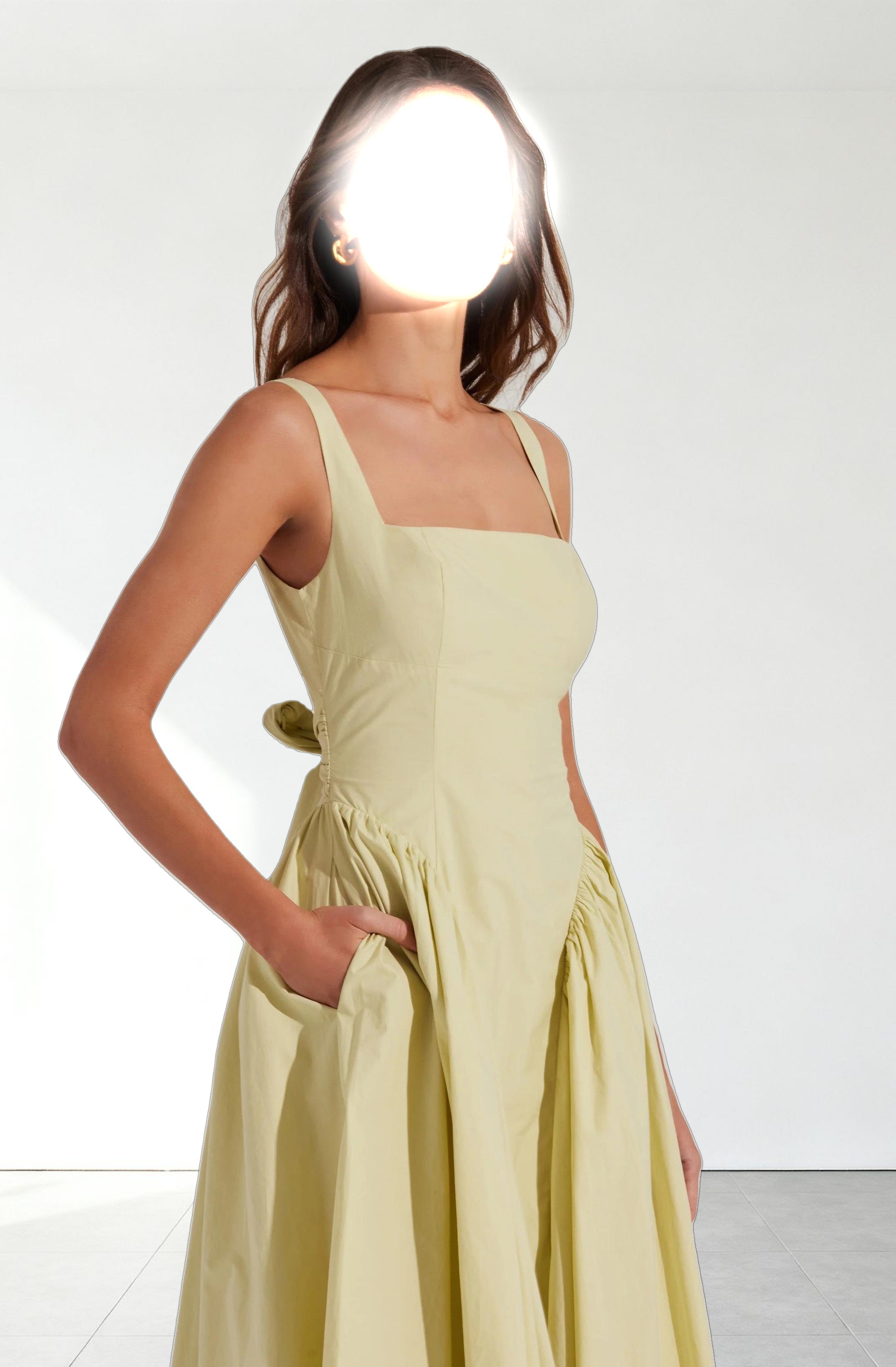 Vinya Poplin Drop Waist Dress