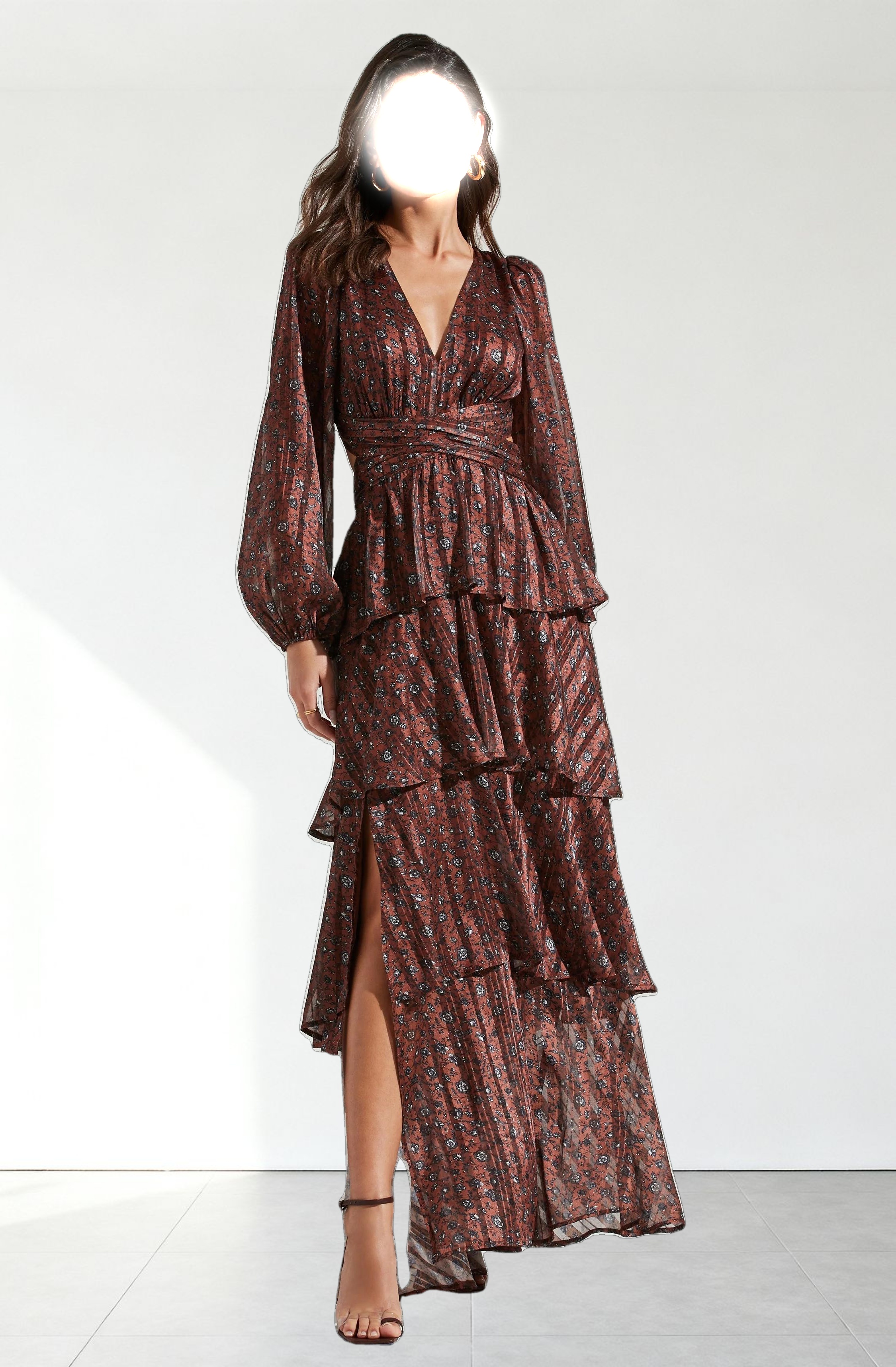 Anora Floral Tiered Maxi Dress