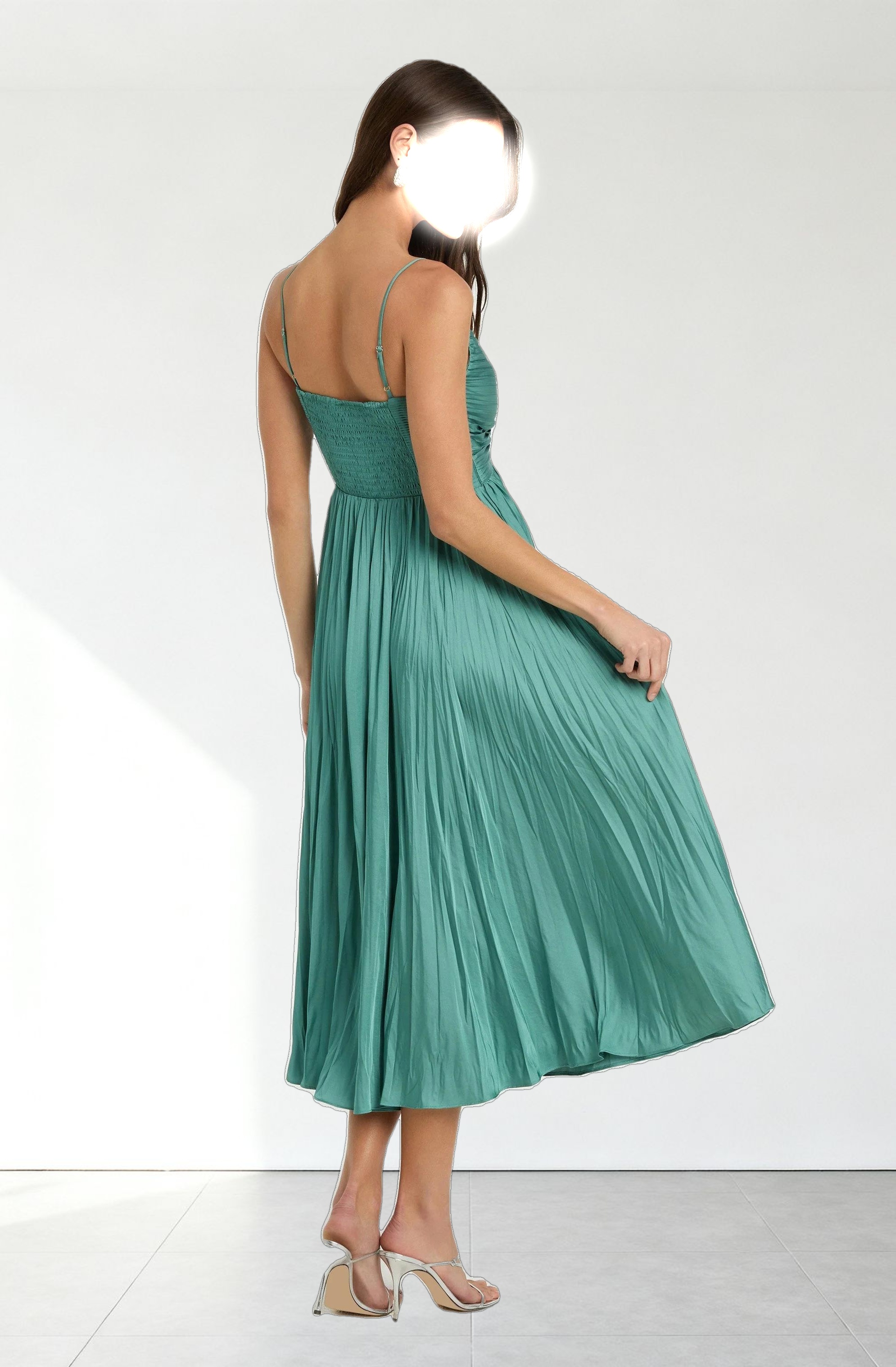 Maeve Pleated Midi Dress