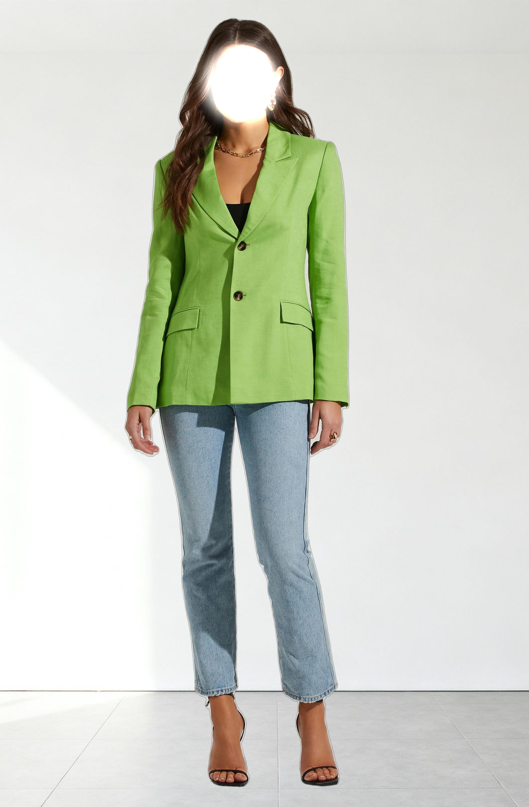 Fitted Buttoned Blazer