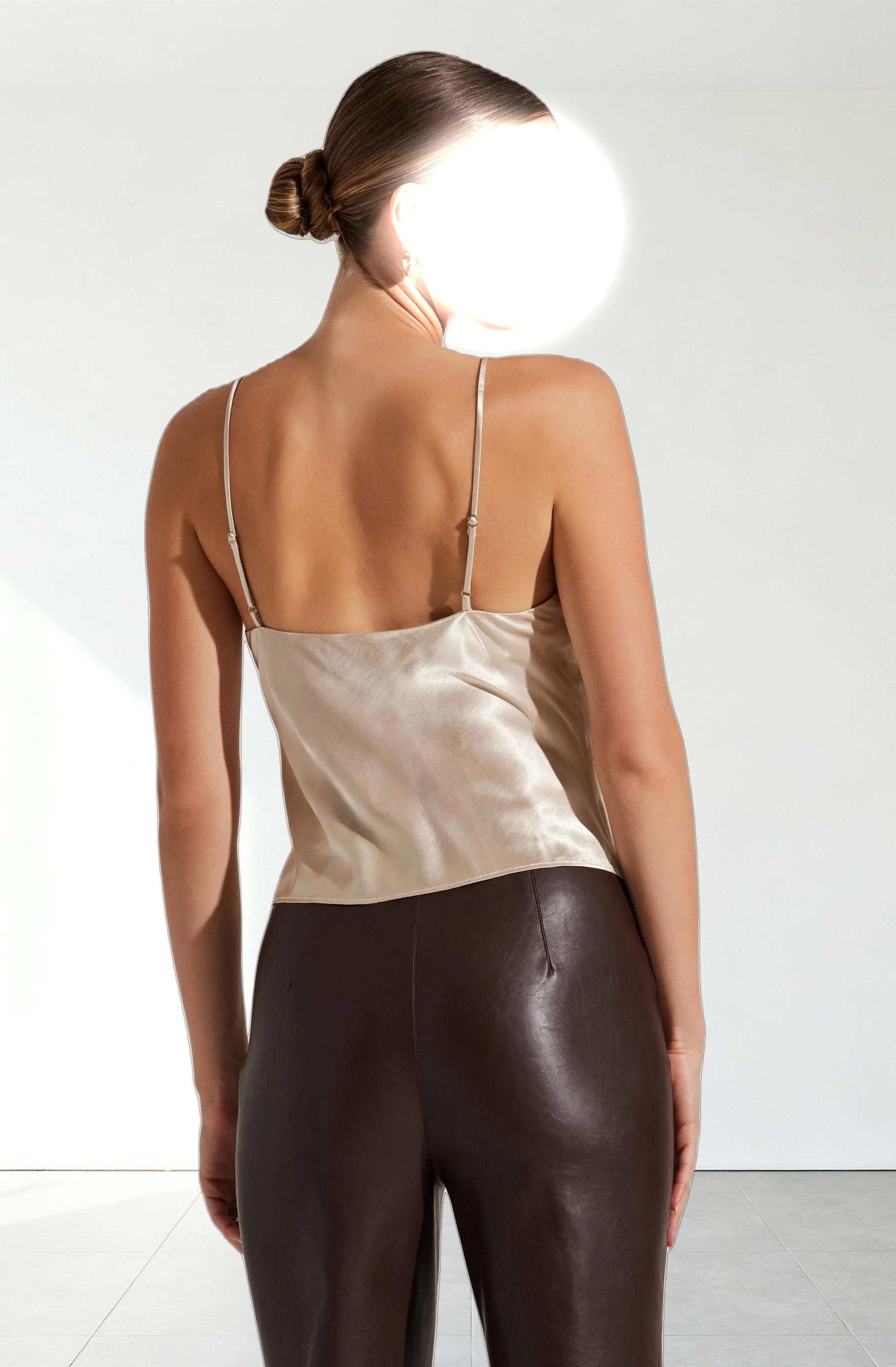 Alithea Draped Satin Top
