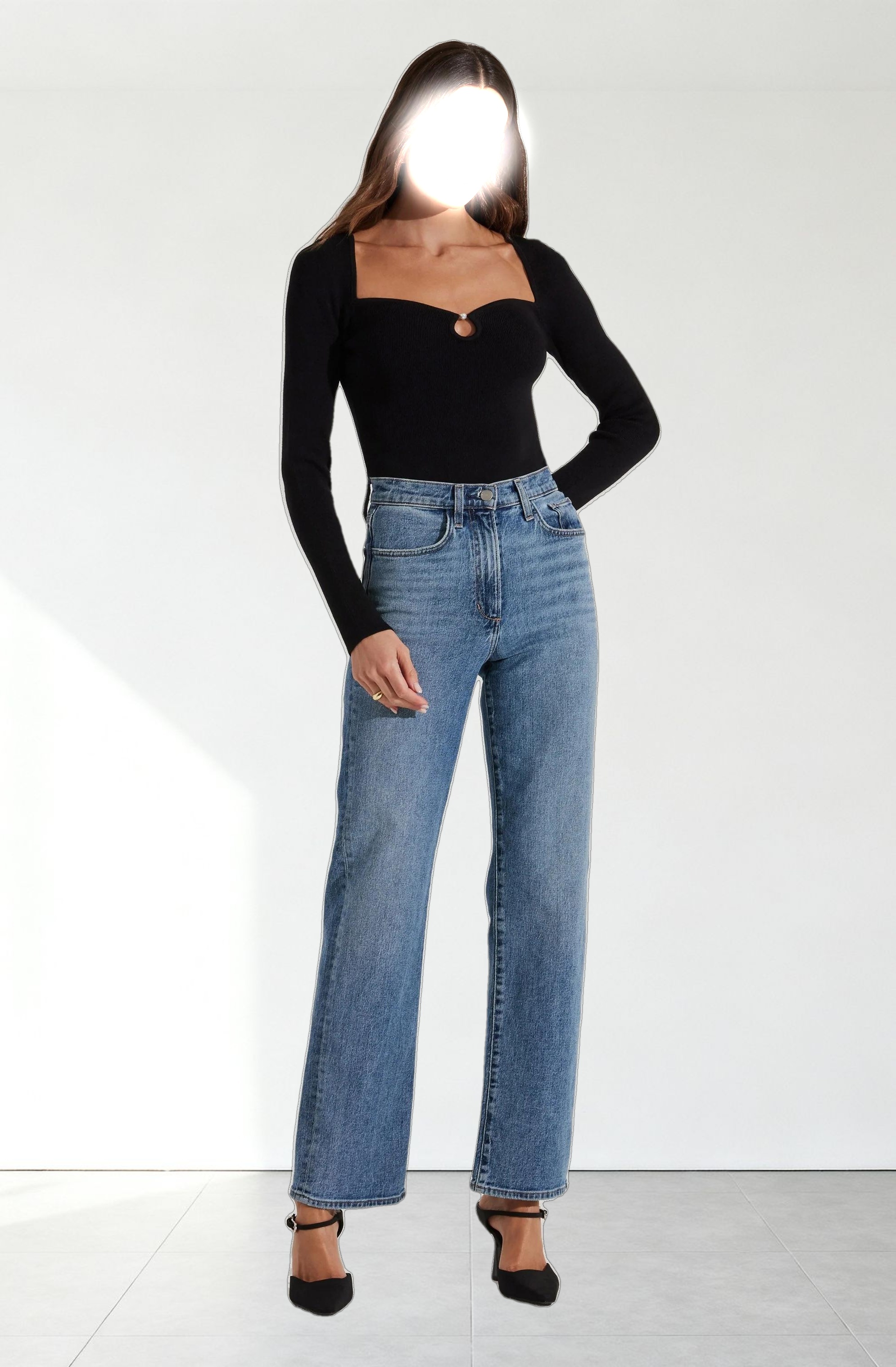 Pearl Detail Fine Knit Sweater