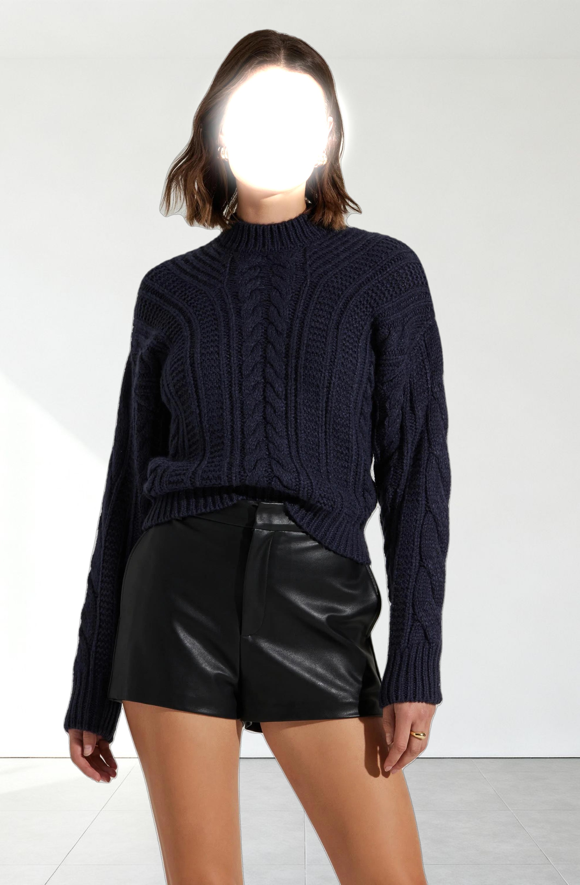 Laverne Cable Knit Tie-Back Sweater