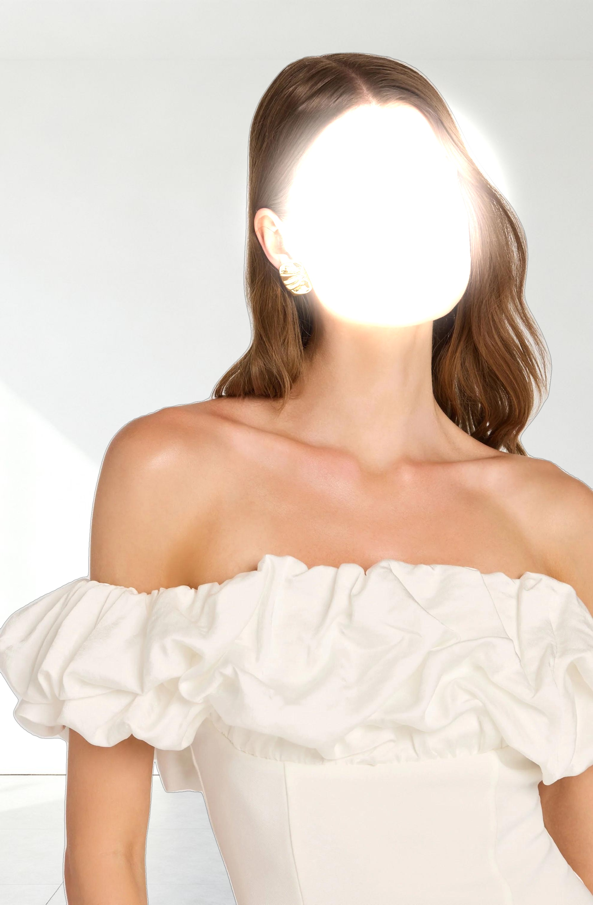 Ruffle Strapless Off Shoulder Dress