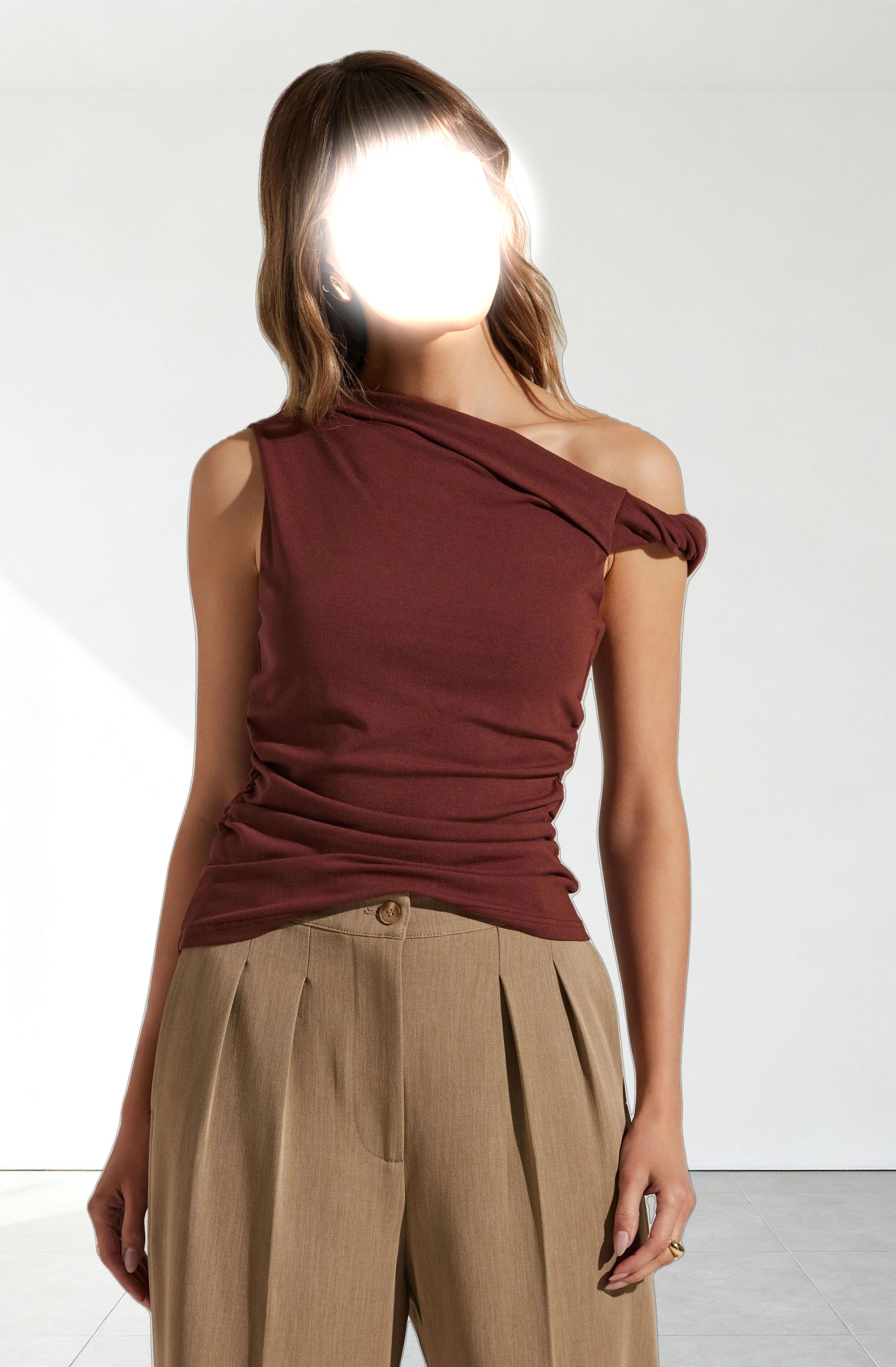 Zivon Asymmetrical Sleeveless Top