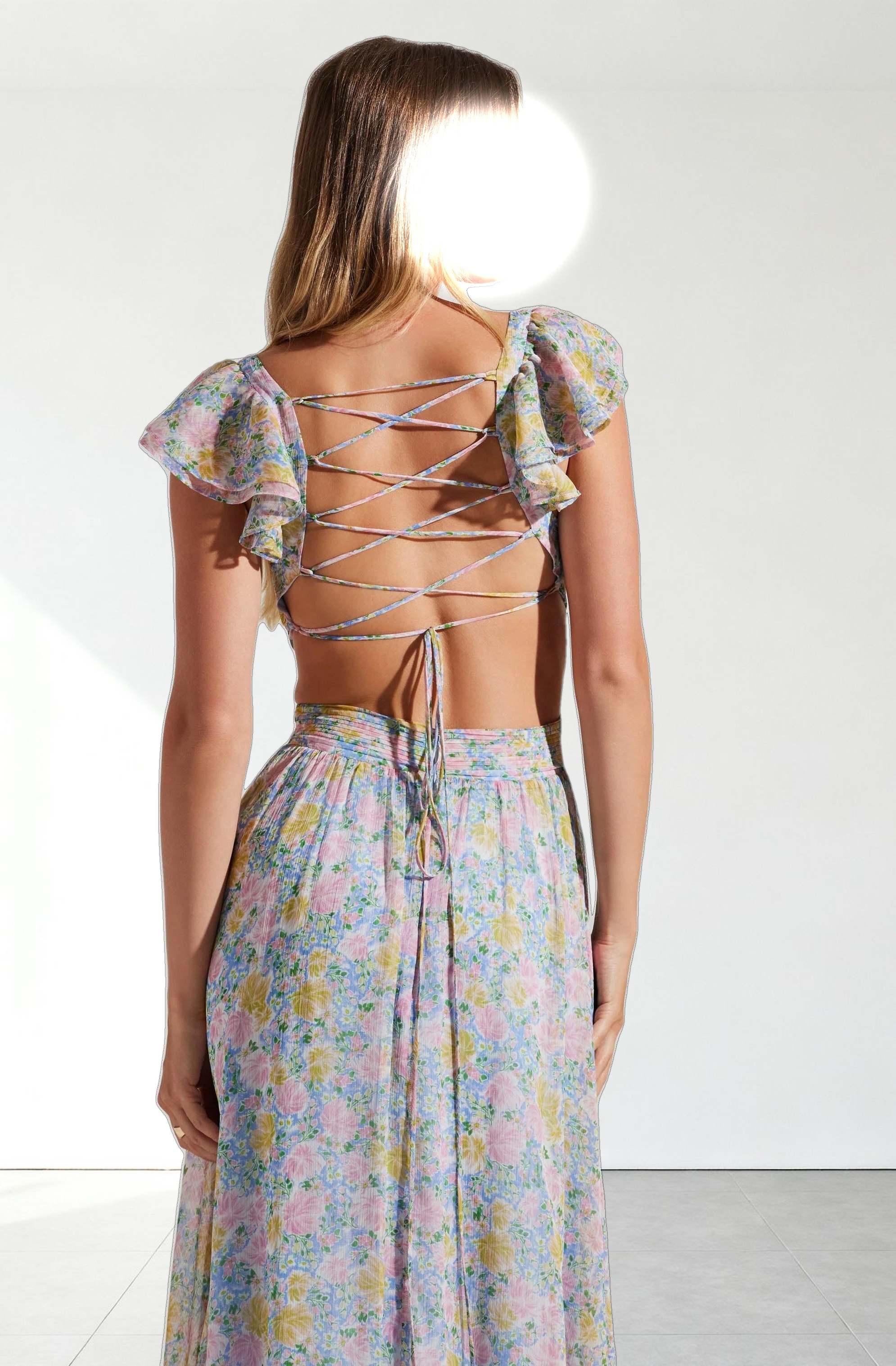 Primrose Floral Strappy Back Maxi Dress