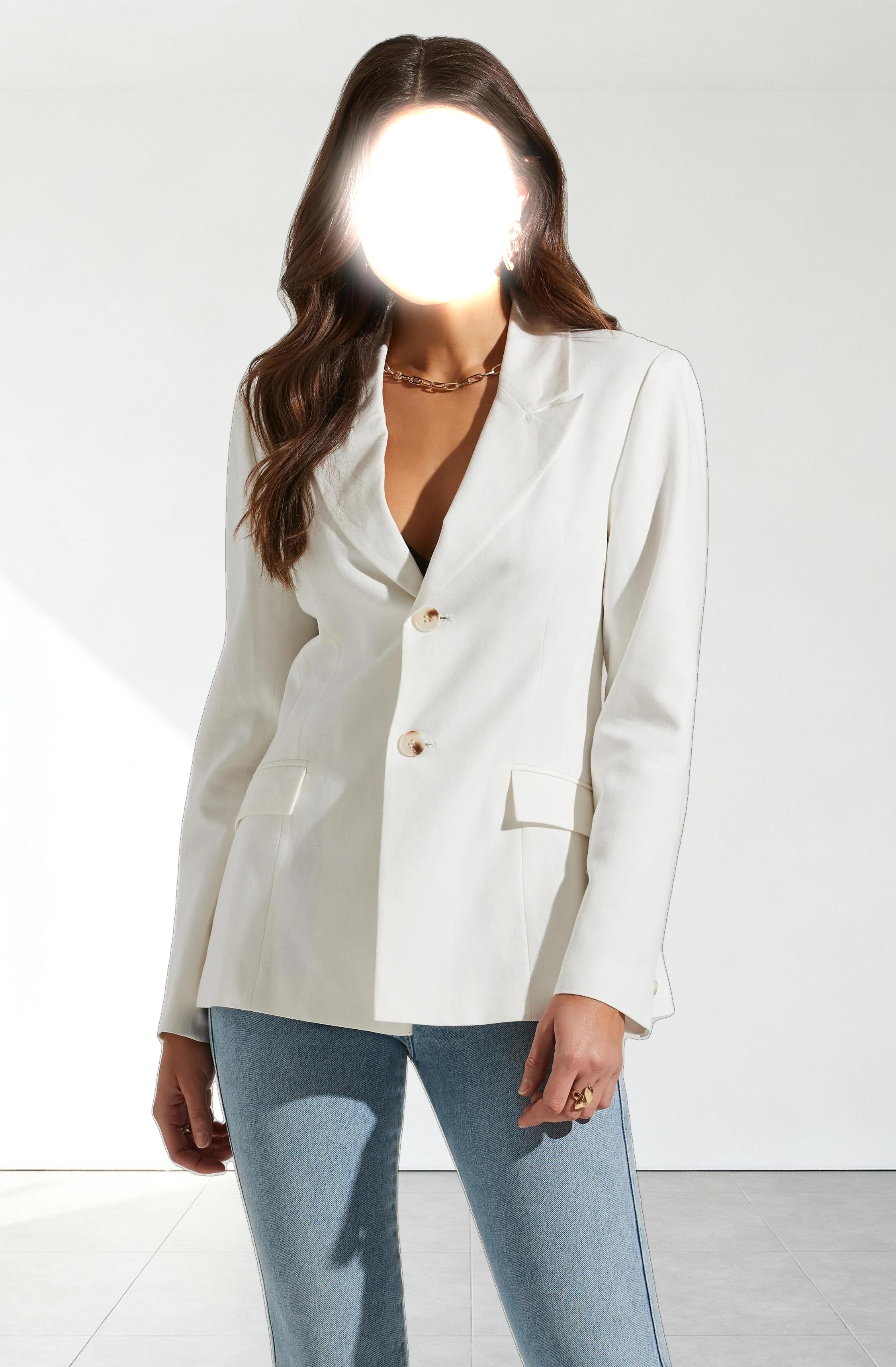 Fitted Buttoned Blazer