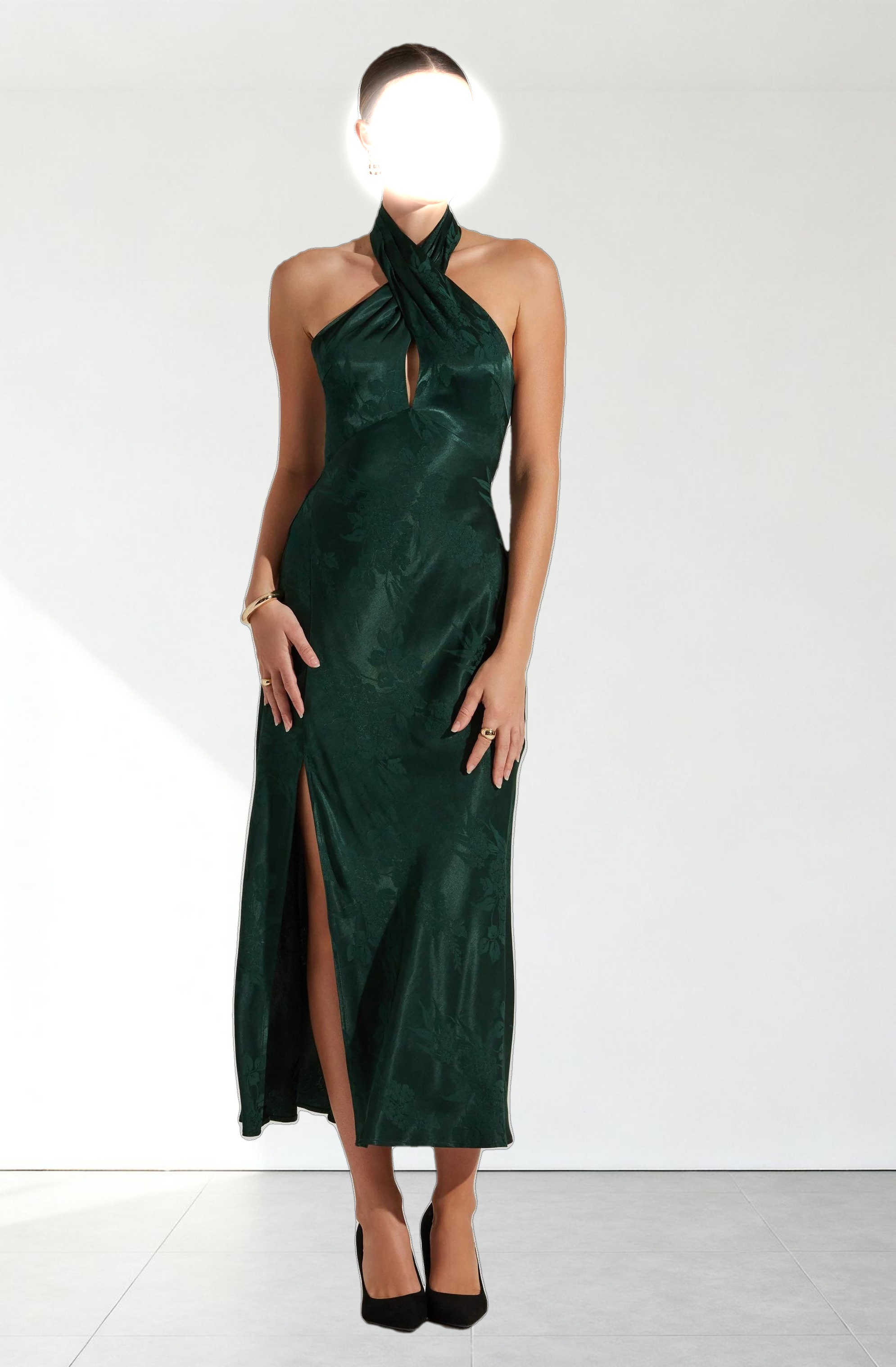 Marissa Halter Neck Midi Dress