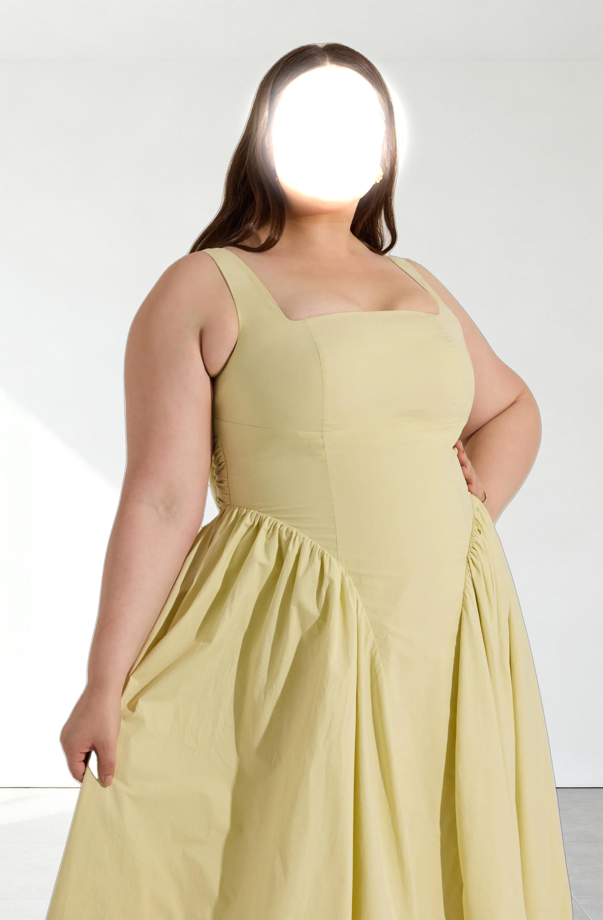 Vinya Poplin Drop Waist Dress