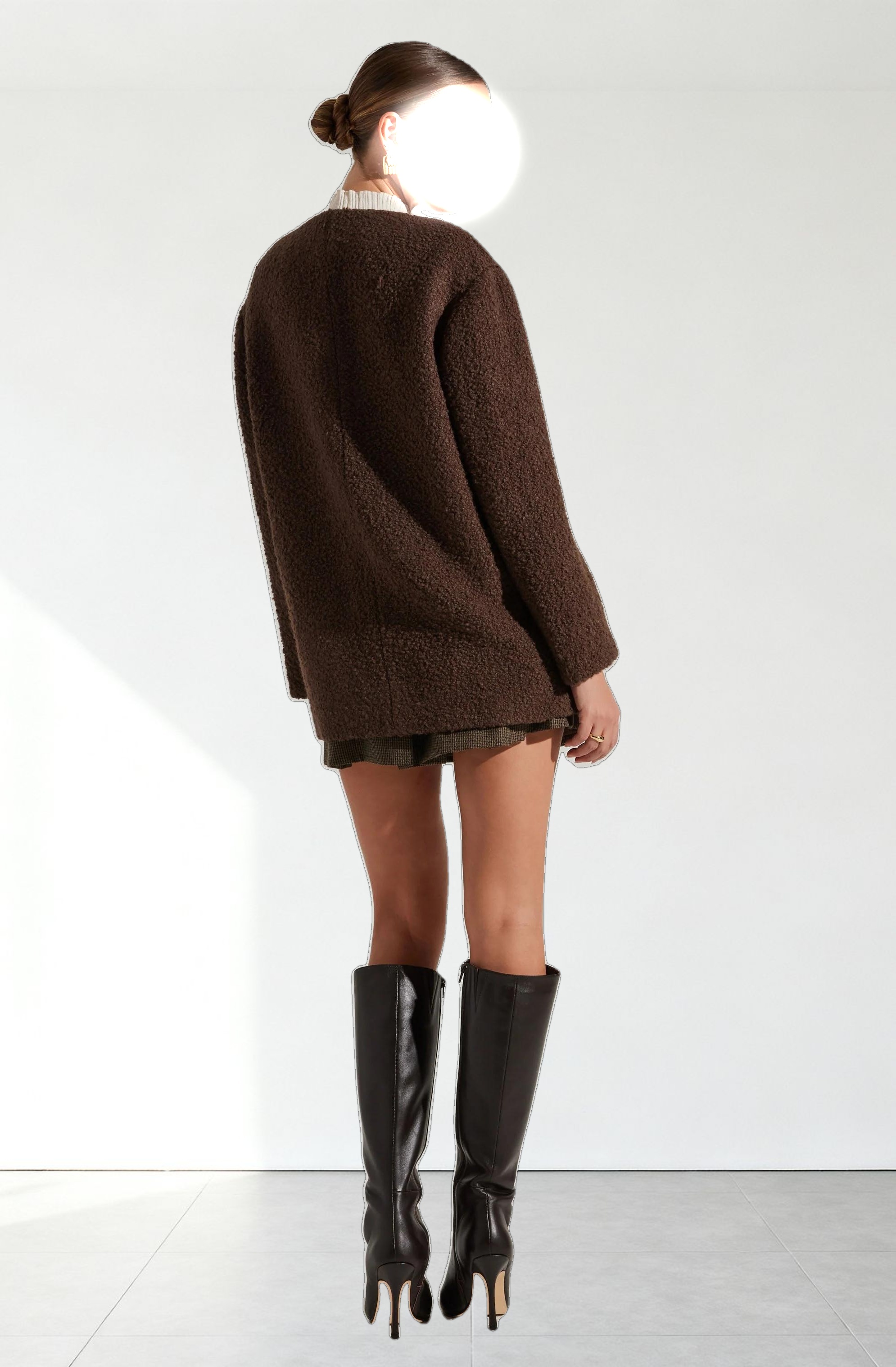 Maidy Boucle V-Neck Coat