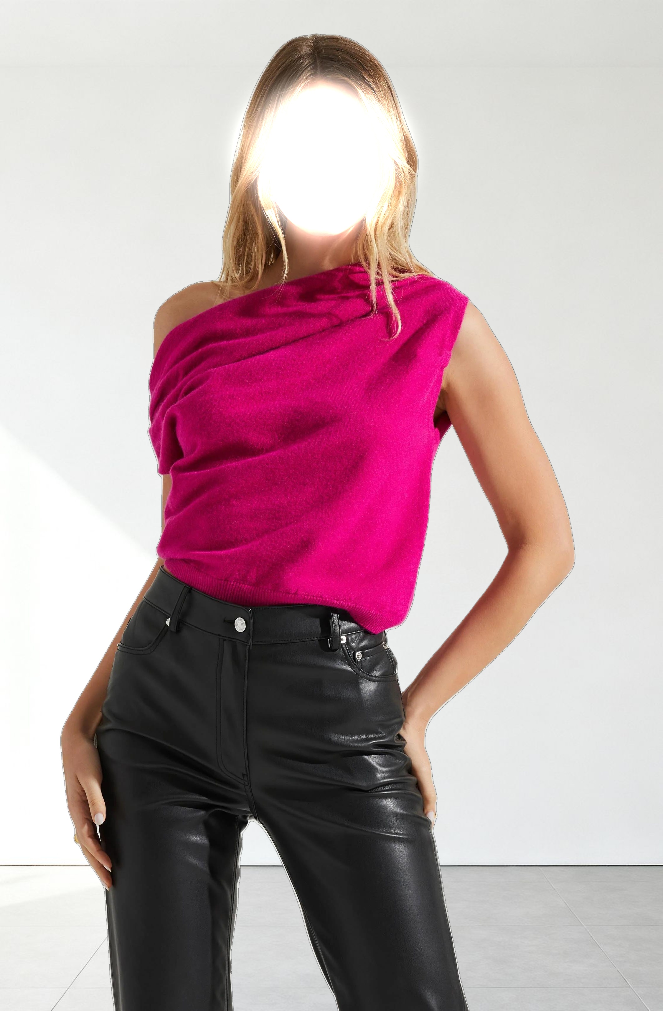 Devin Sleeveless One Shoulder Sweater