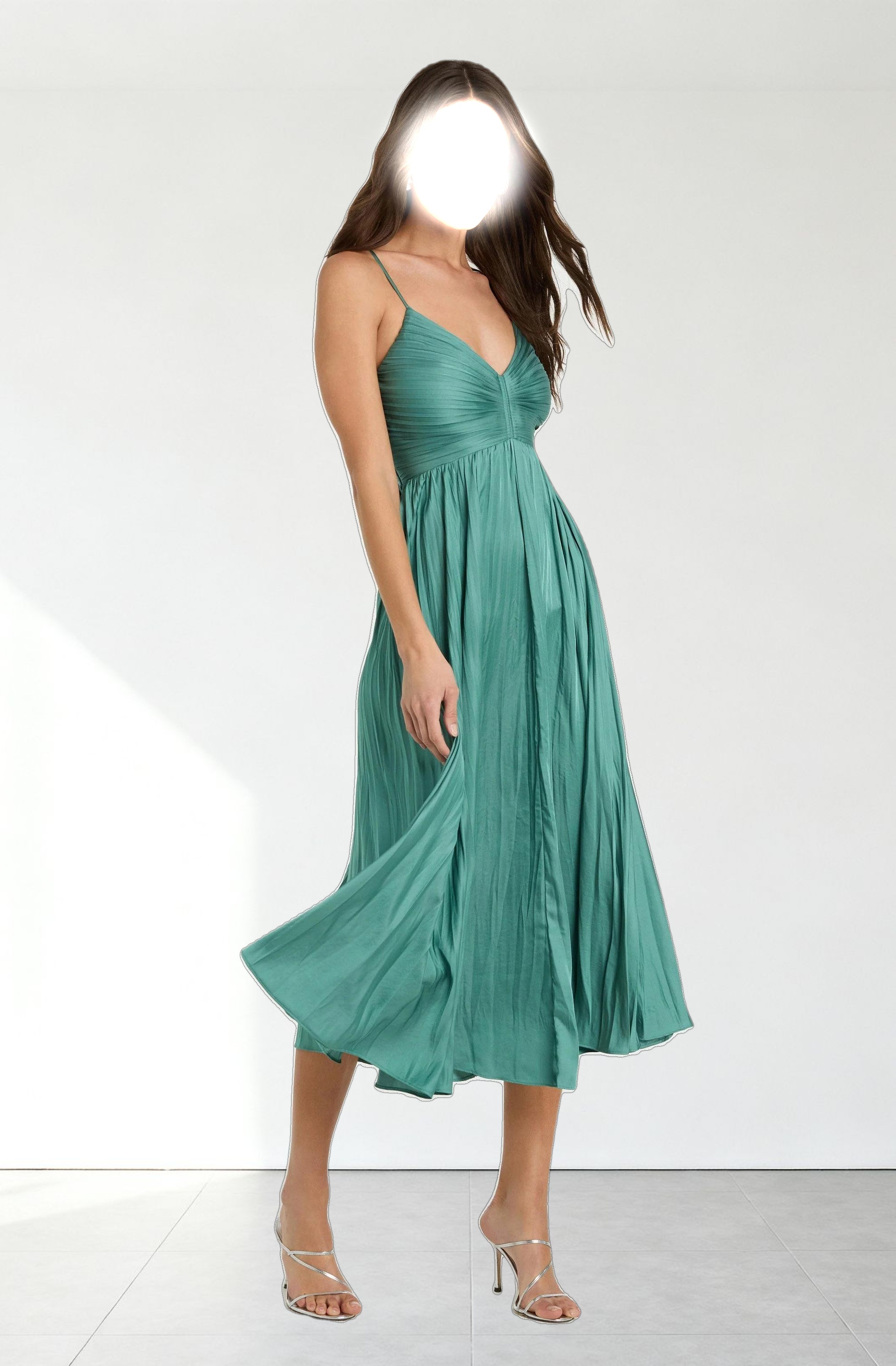 Maeve Pleated Midi Dress