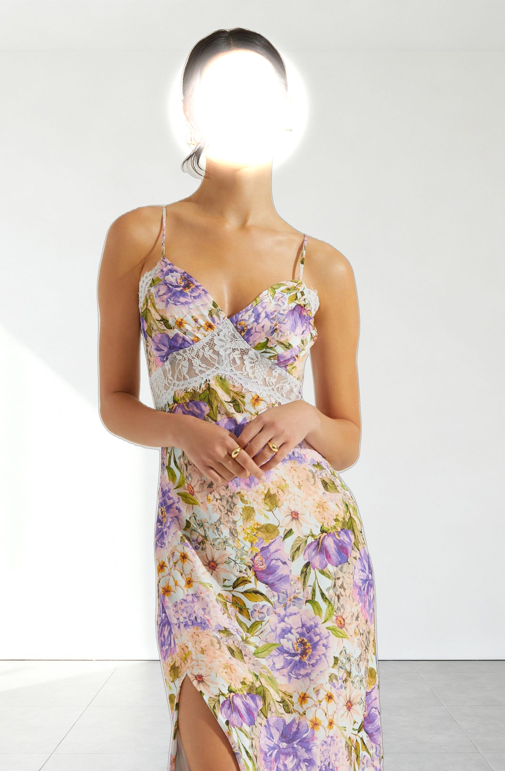 Ivanna Floral Lace Maxi Dress