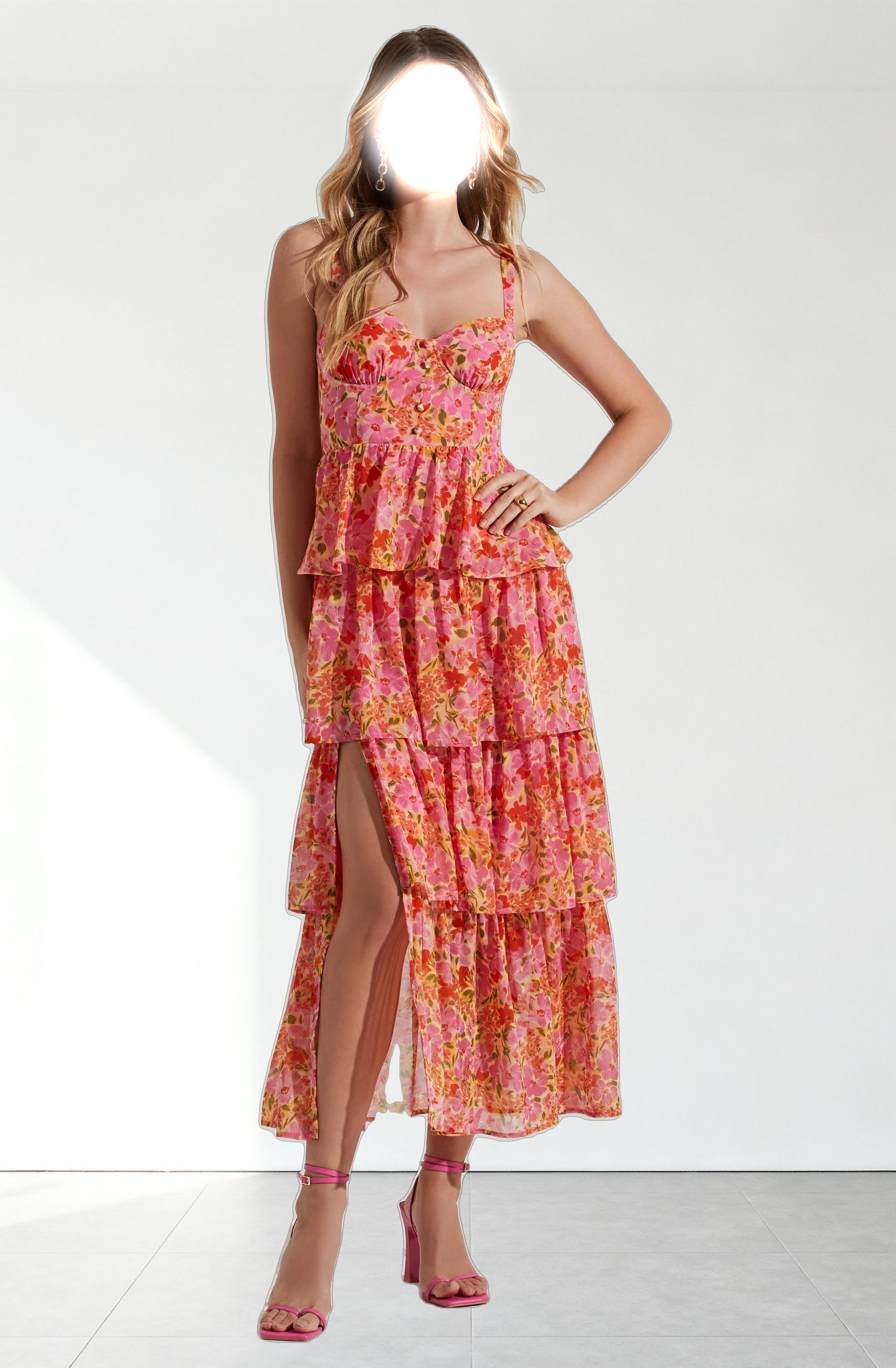 Midsummer Floral Tiered Maxi Dress
