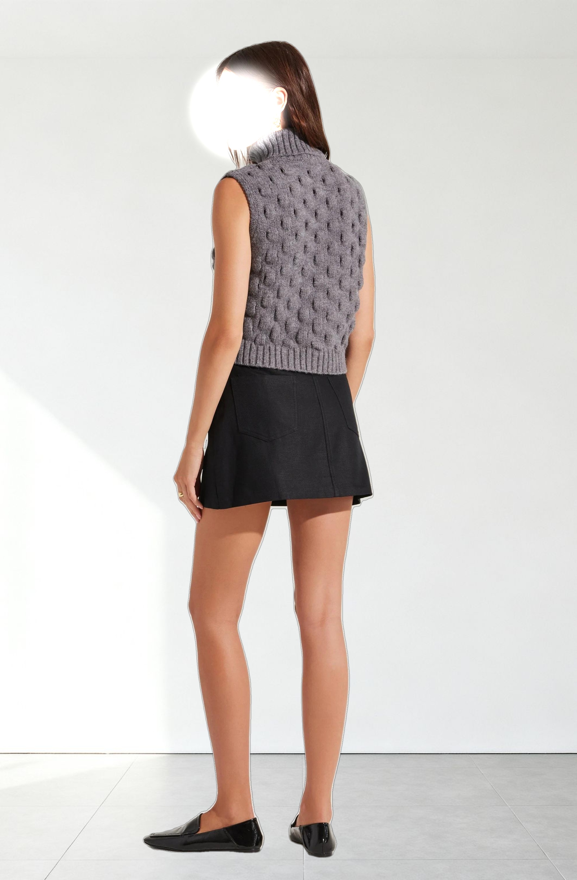 Textured Turtleneck Sweater Vest