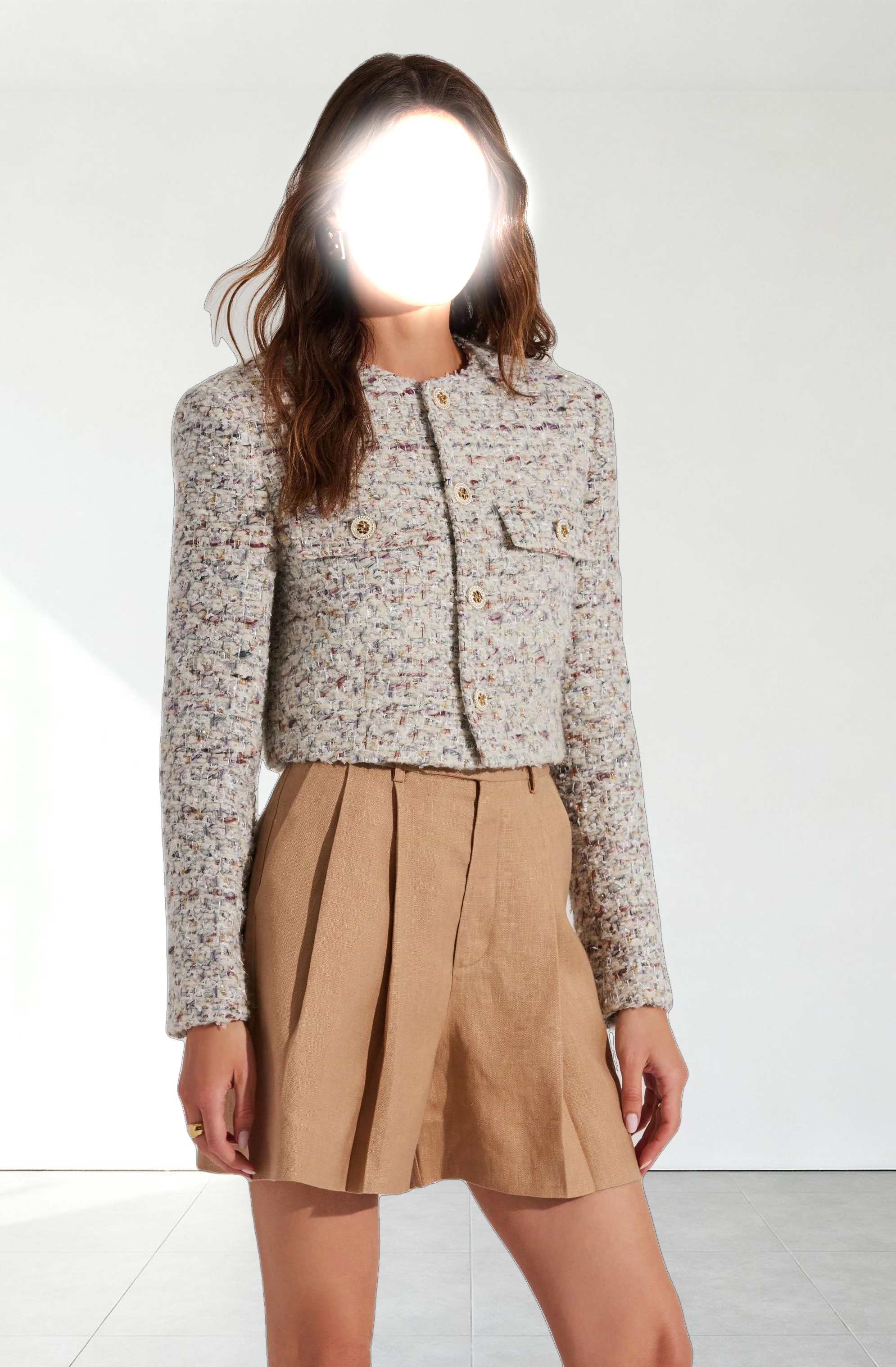 Covina Cropped Tweed Jacket